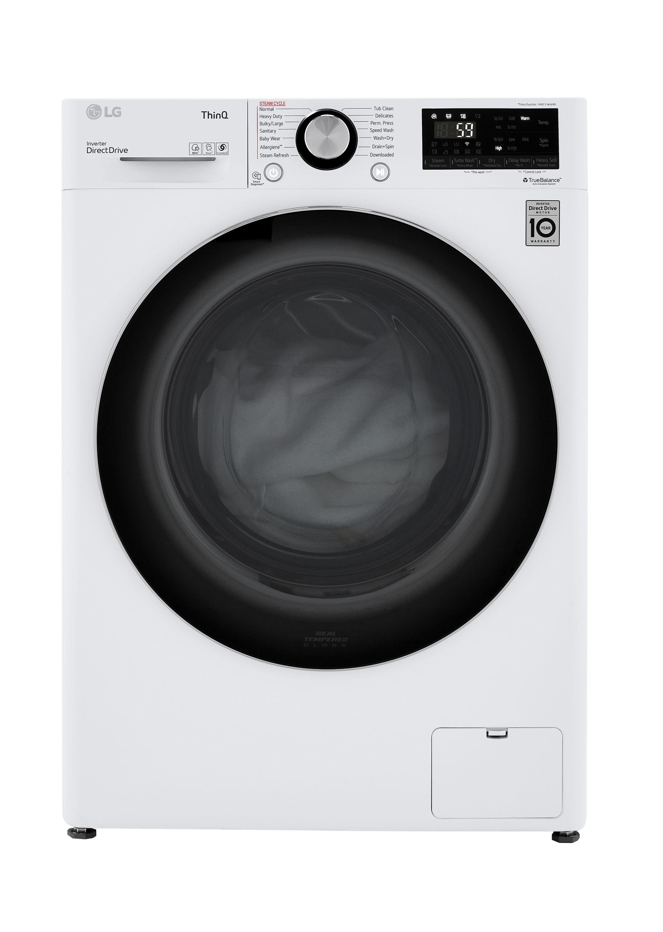 LG 2.4 Cu. ft. White Front Load Washer Dryer Combo