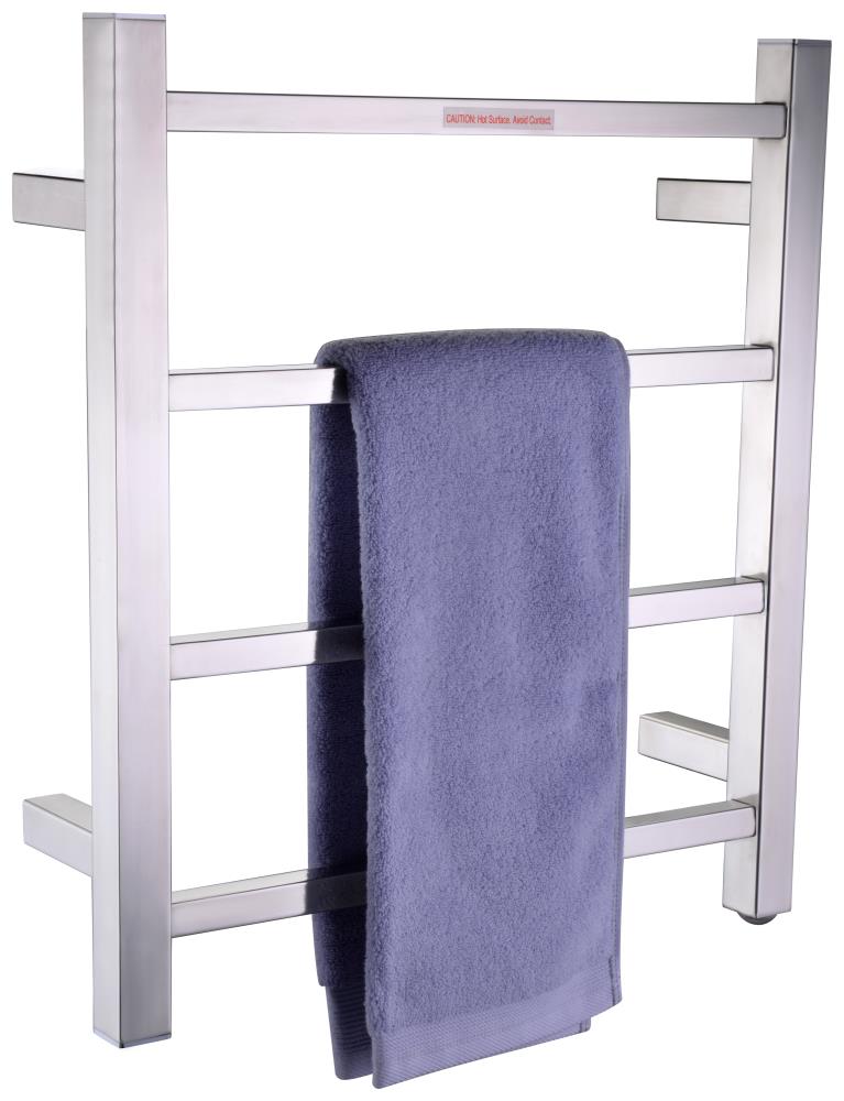 ANZZI Polished Chrome Plug-in Wall Mount Towel Warmer 17.71-in x 19.69 ...