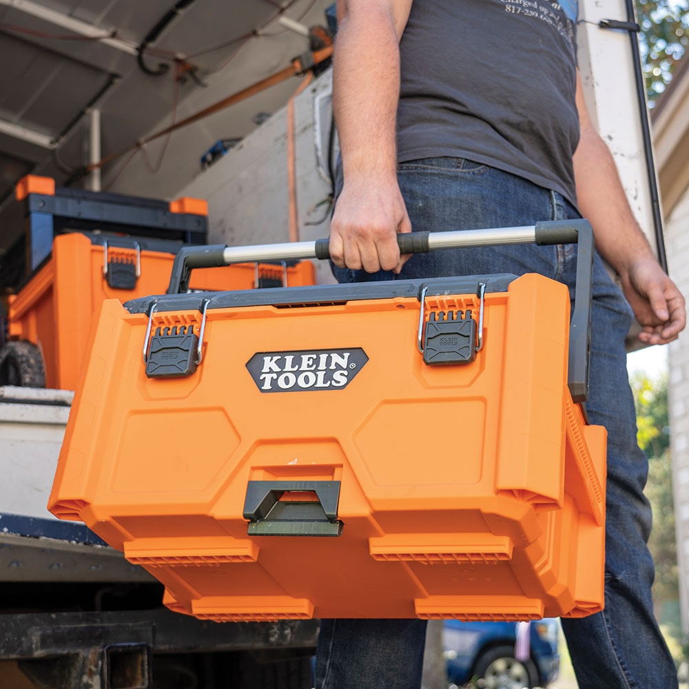 Klein Tools MODbox 22-in Orange Plastic and Metal Tool Box in the ...