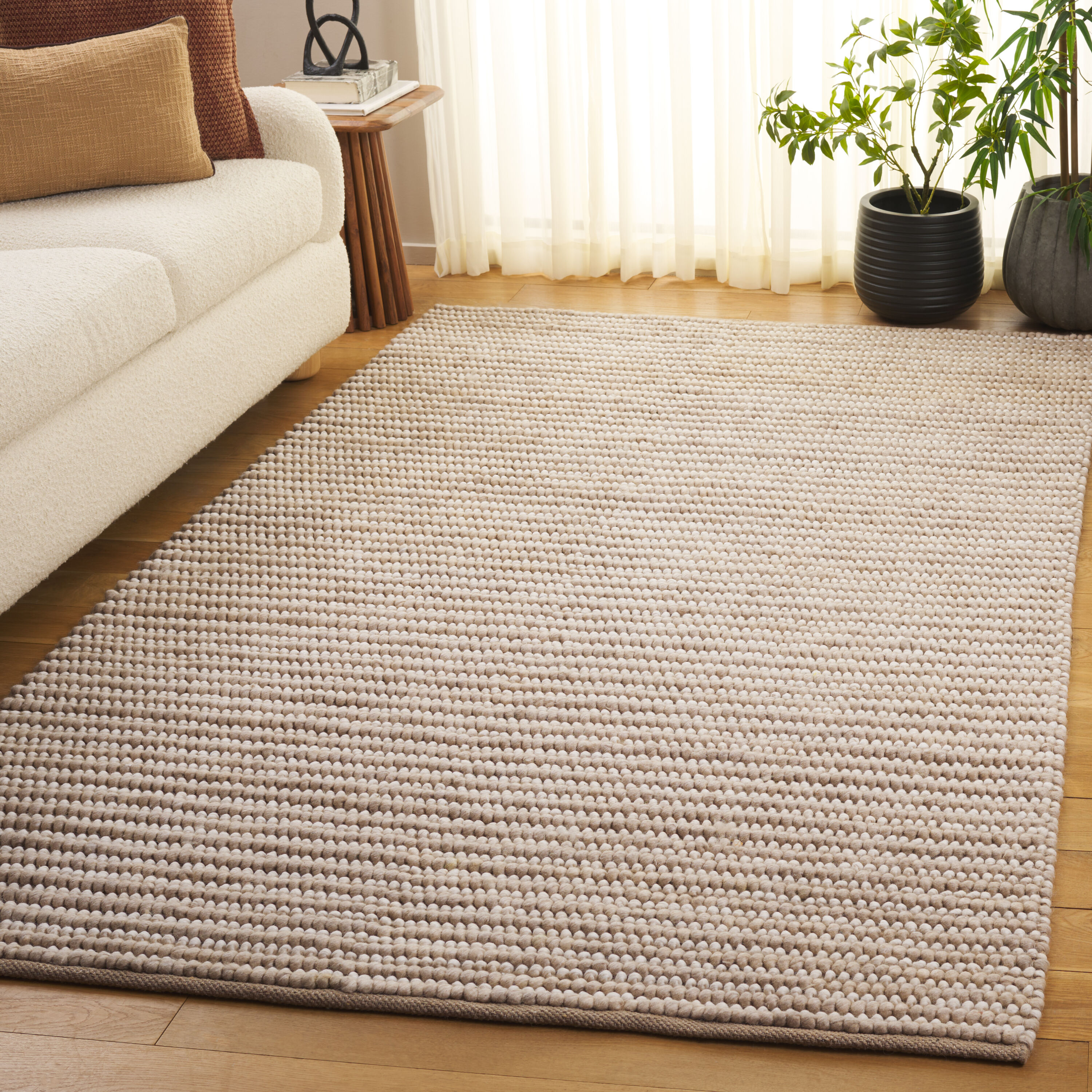  Natura 287 Taupe/Ivory Solid / Tonal 5ft x 8ft Medium Rectangle Rug