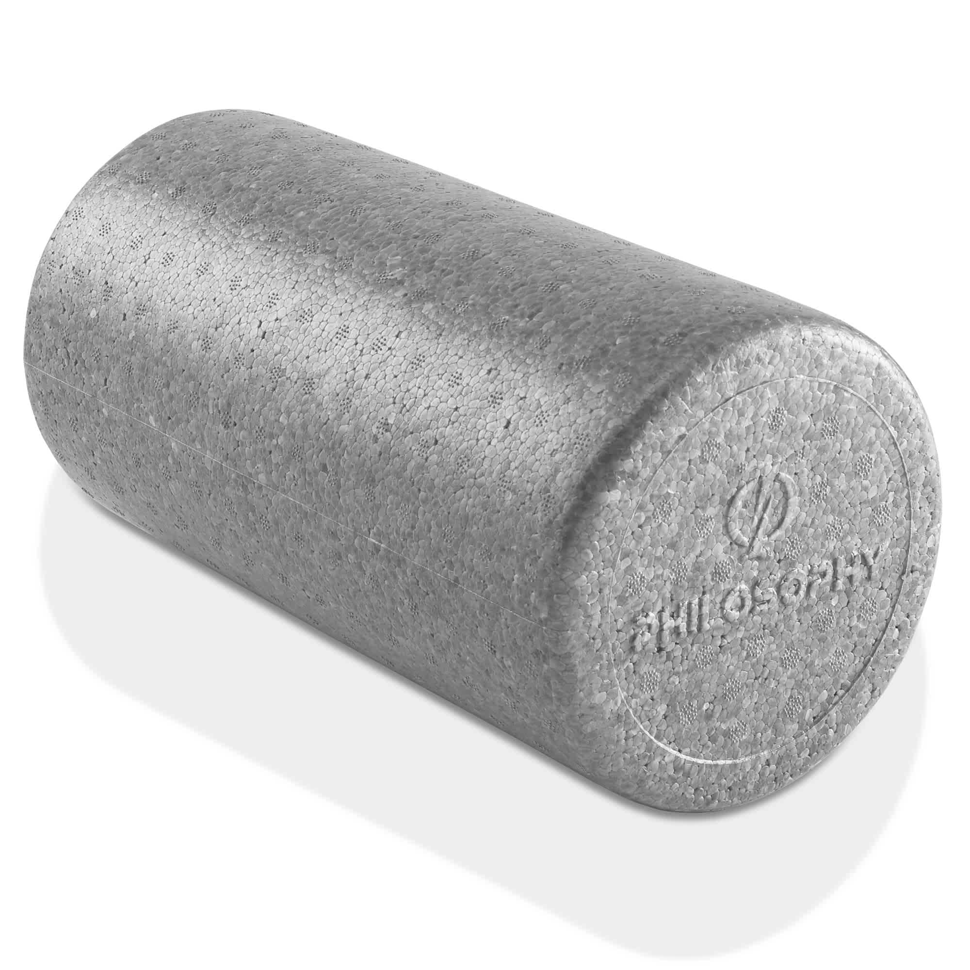 Philosophy Gym FIT-RL-12H-GRY 12-in High-Density Foam Roller for Exercise Massage Recovery - Gray