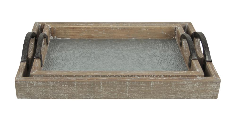 Cheung's Trays and Caddies 12.25-in x 19-in Gray Rectangle Serving Tray ...