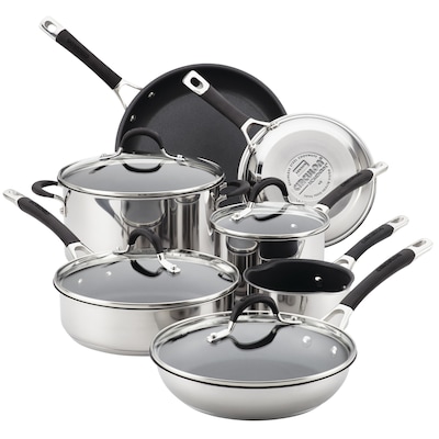 motto Soedan Isoleren Circulon 11pc Momentum Stainless Steel Cookware Set in the Cooking Pans &  Skillets department at Lowes.com