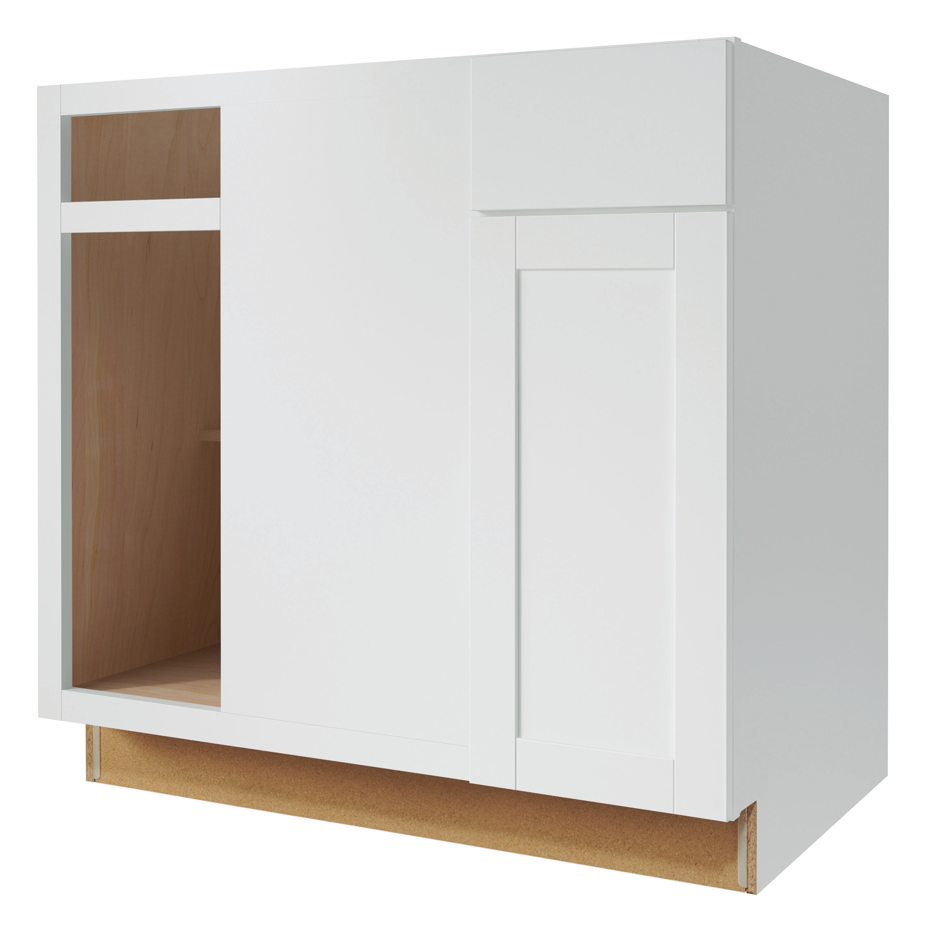 Diamond Now Arcadia 36 In W X 35 H 23 75 D White Blind Corner Base Fully Assembled Cabinet Recessed Panel Shaker Door Style The Kitchen Cabinets Department At Lowes Com