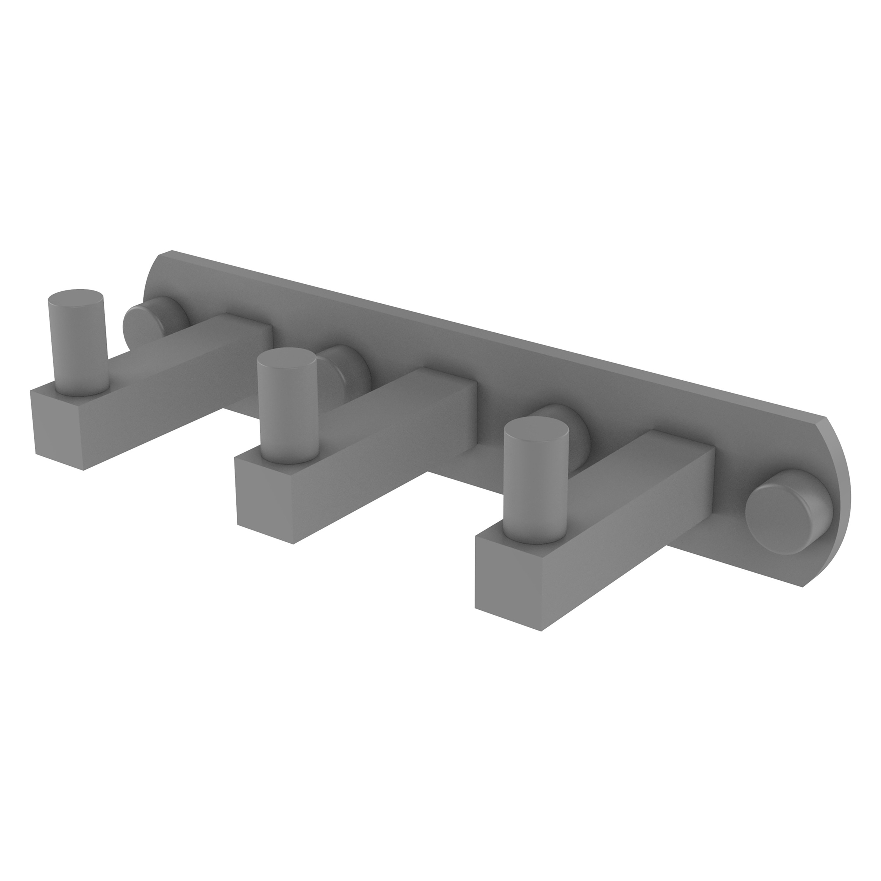 Allied Brass MT-20-3-GYM Montero Matte Gray Triple -Hook Wall mount Towel Hook