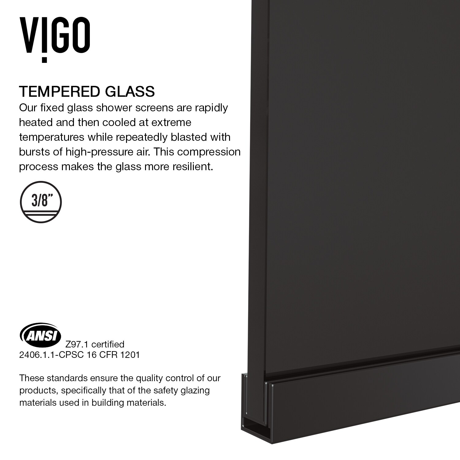 VIGO VG6075MBBLK3474 Shower-Doors - View #9