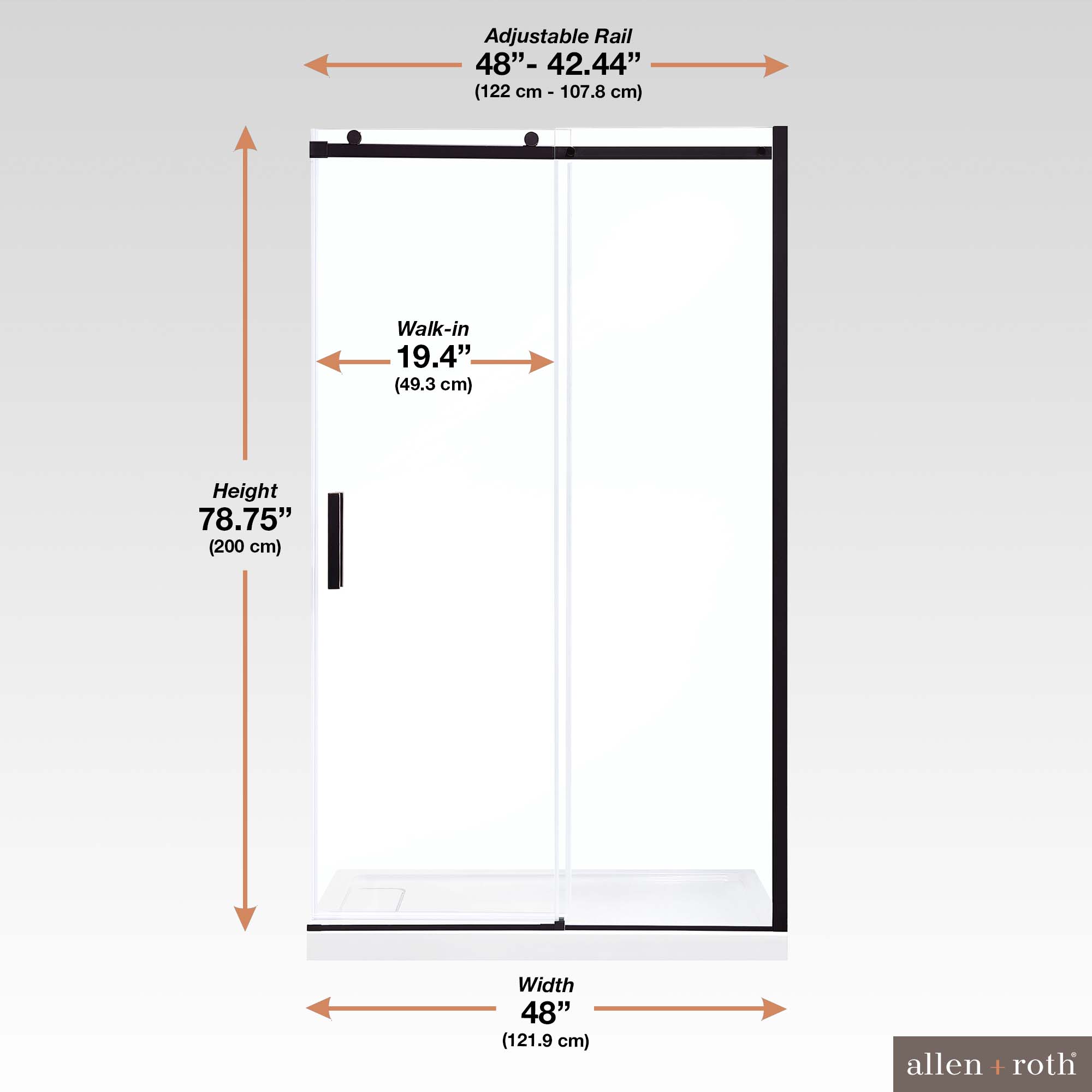 allen + roth 15SGP-DAVI48-ORB Shower-Doors - View #15