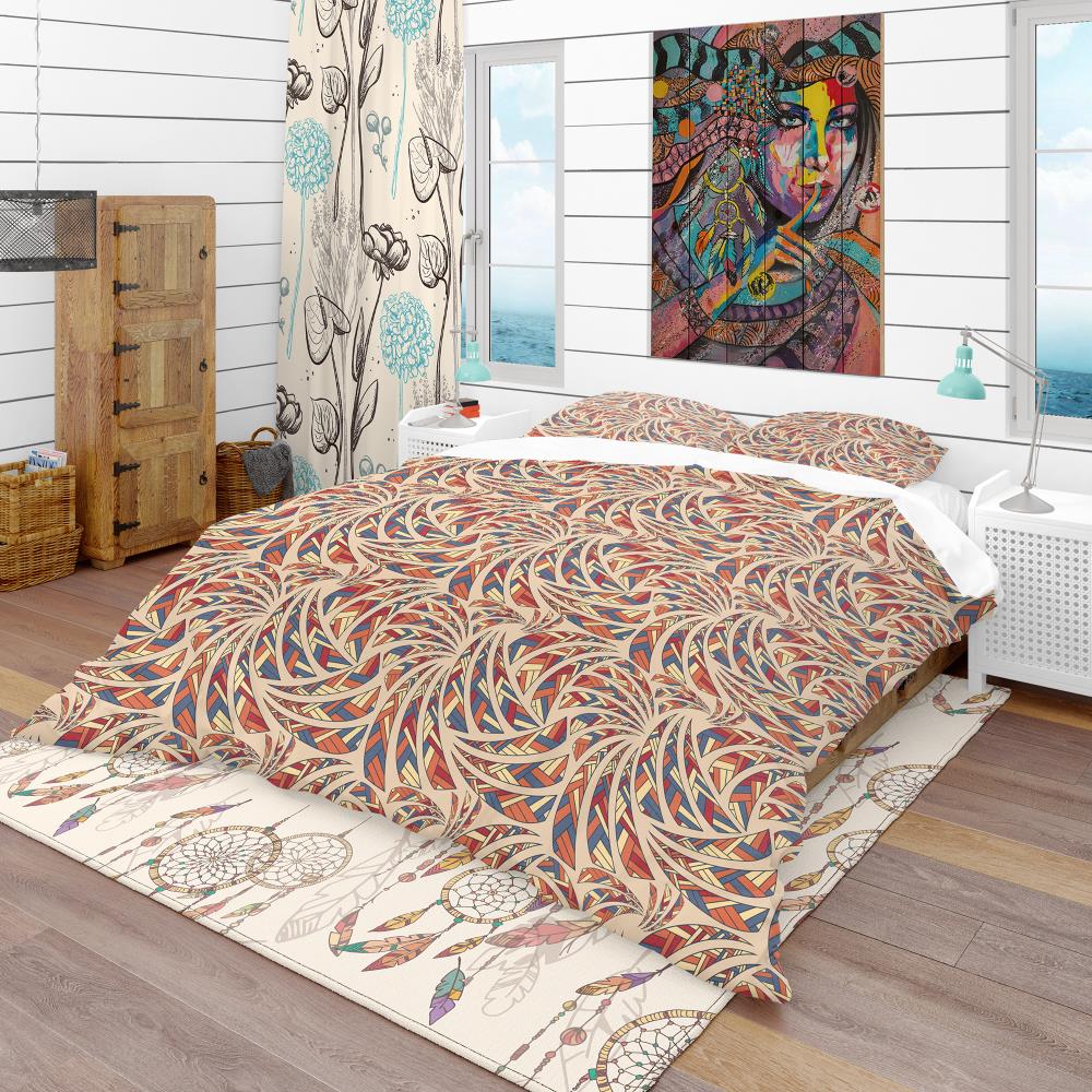 Designart BED18645-K 3 -Piece Blue King Duvet cover Set