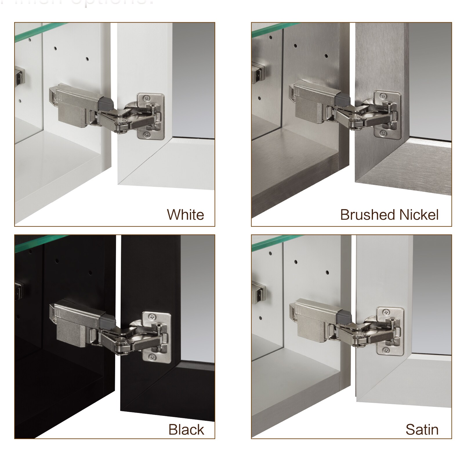 Forclover KFMedicine Cabinet 15-in x 36-in Surface/Recessed Mount Black  Mirrored Soft Close Medicine Cabinet