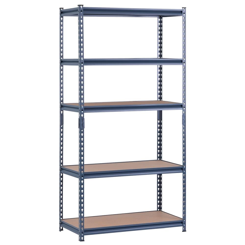 KING'S RACK Steel Heavy Duty 5-Tier Utility Shelving Unit (30-in W x 12-in  D x 60-in H), White in the Freestanding Shelving Units department at