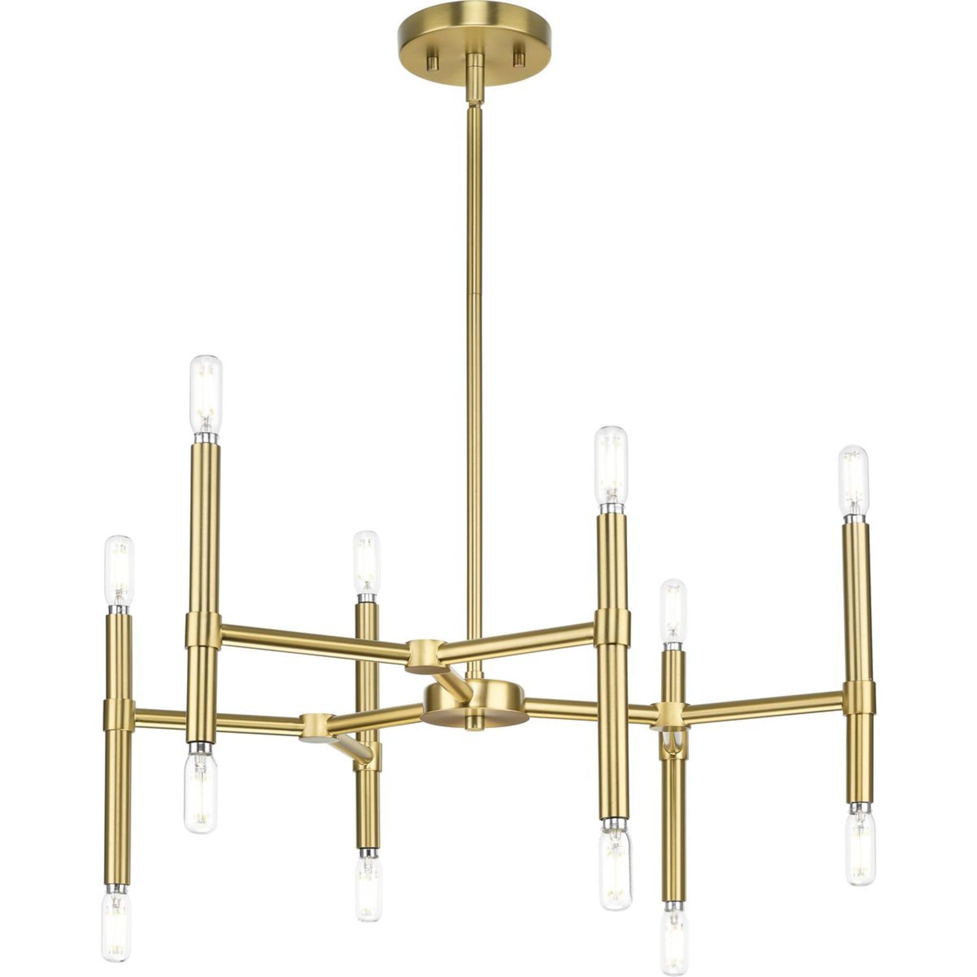 Progress Lighting Arya 8-Light Brushed Gold Modern/Contemporary Chandelier