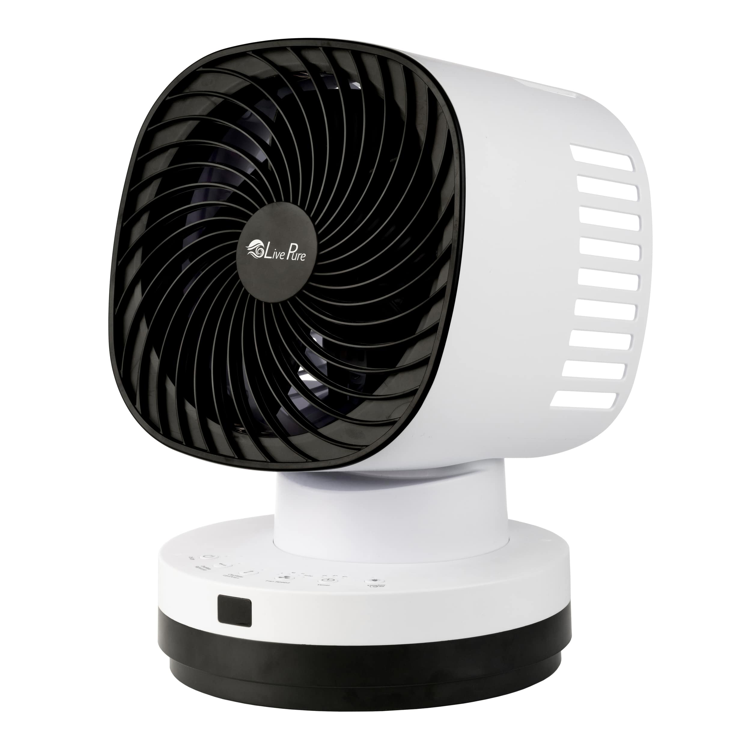 LivePure LP1200FAN-W Orbital Oscillating 4 Speed Portable Fan With Remote - White