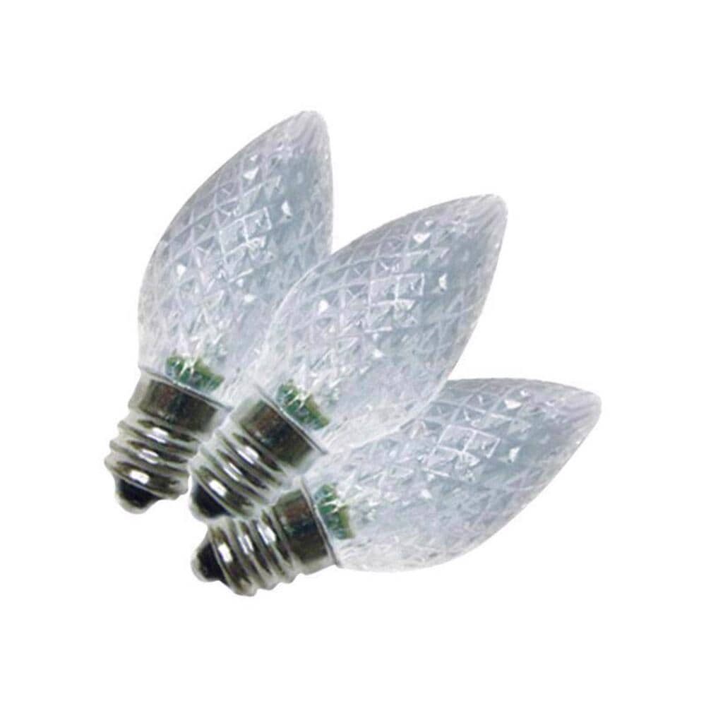 Holiday Bright Lights  LED C7 Cool White 25 ct Replacement Christmas Light Bulbs 1 pk
