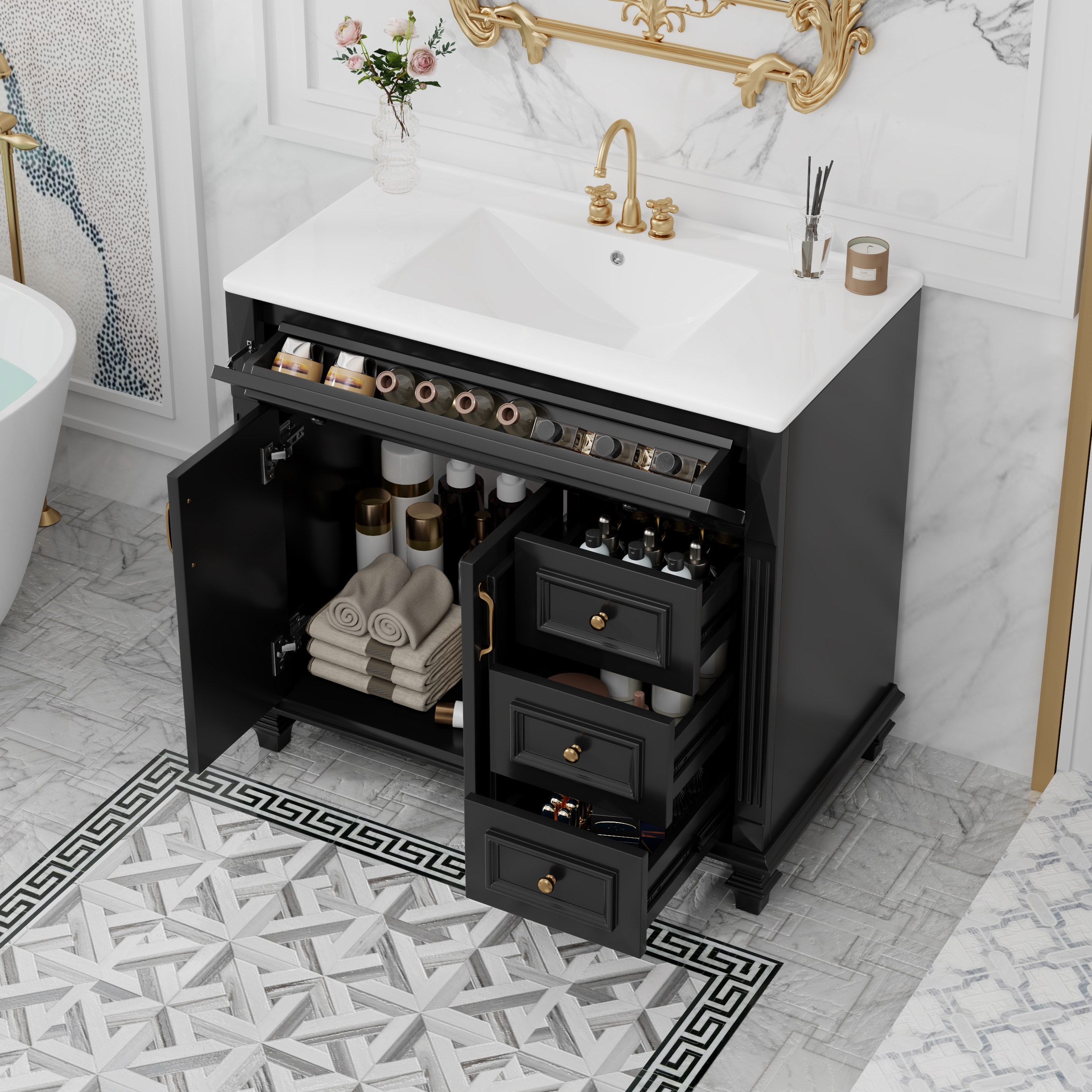 WELLFOR WA-6048DH Bath-Vanity-Combo - View #5