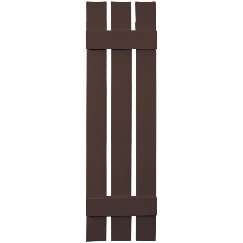 Vantage V5371247009 11.875-in W x 47-in H Chocolate Brown Spaced Exterior Shutters