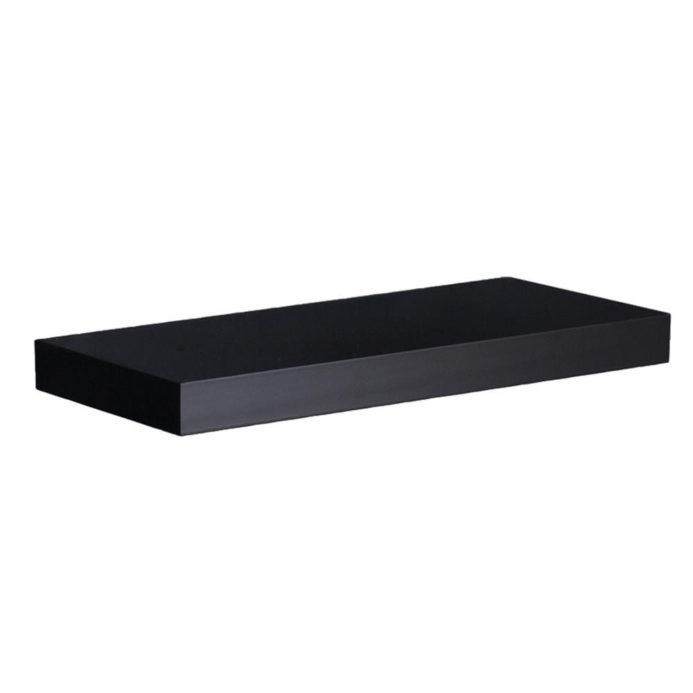 Boston Loft Furnishings ATG2427 24-in L x 10-in D x 2-in H Black Rectangular Floating Shelf