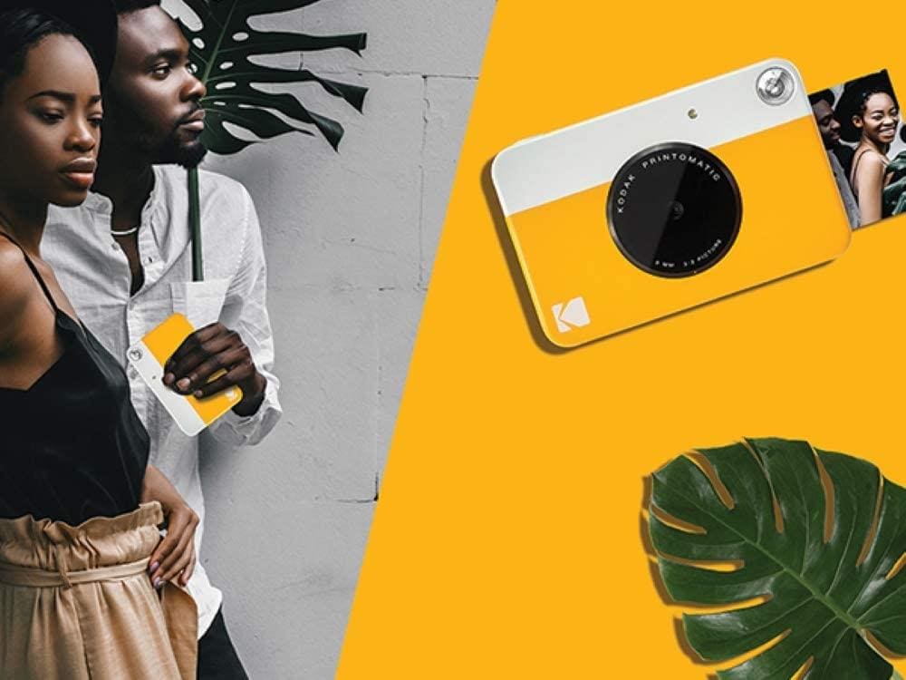 KODAK Printomatic Digital Instant Print Camera - Full Color Prints On ZINK  2x3 Sticky-Backed Photo Paper (Yellow) Print Memories Instantly