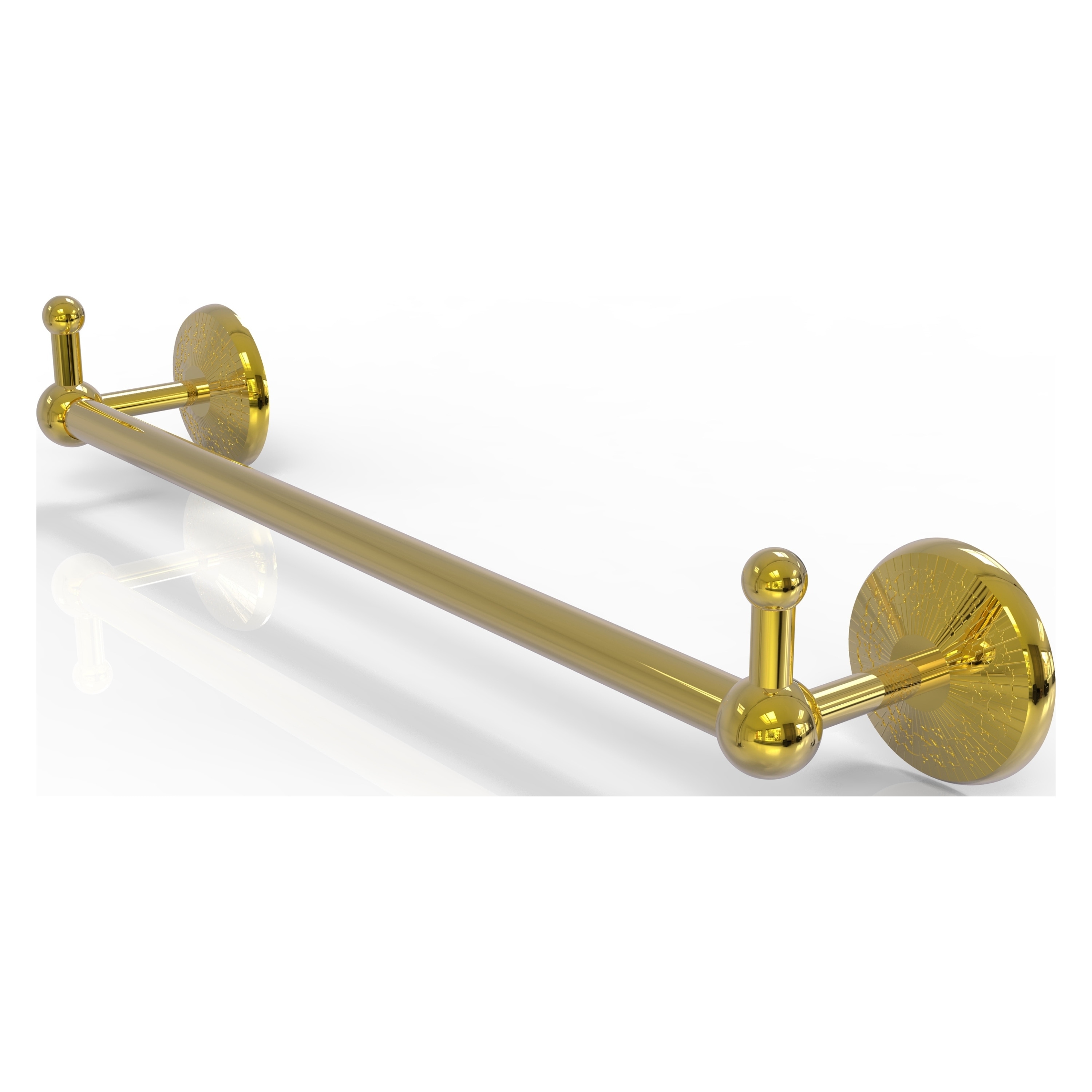 Allied Brass PMC-41-36-PEG-PB Prestige Monte Carlo 36-in Polished Brass Wall mount Single Towel Bar