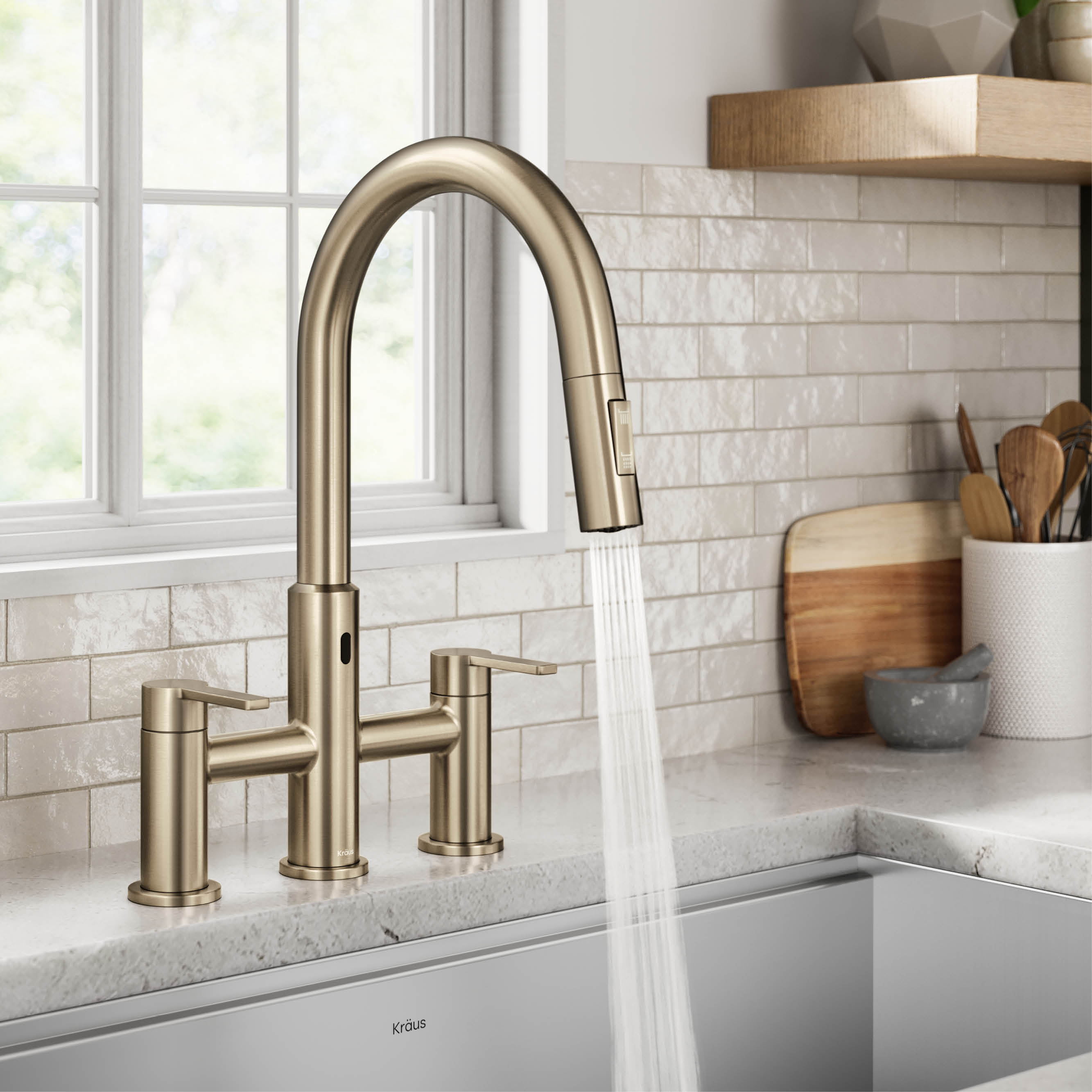 Kraus KSF-3122SFACB Kitchen-Faucets - View #3