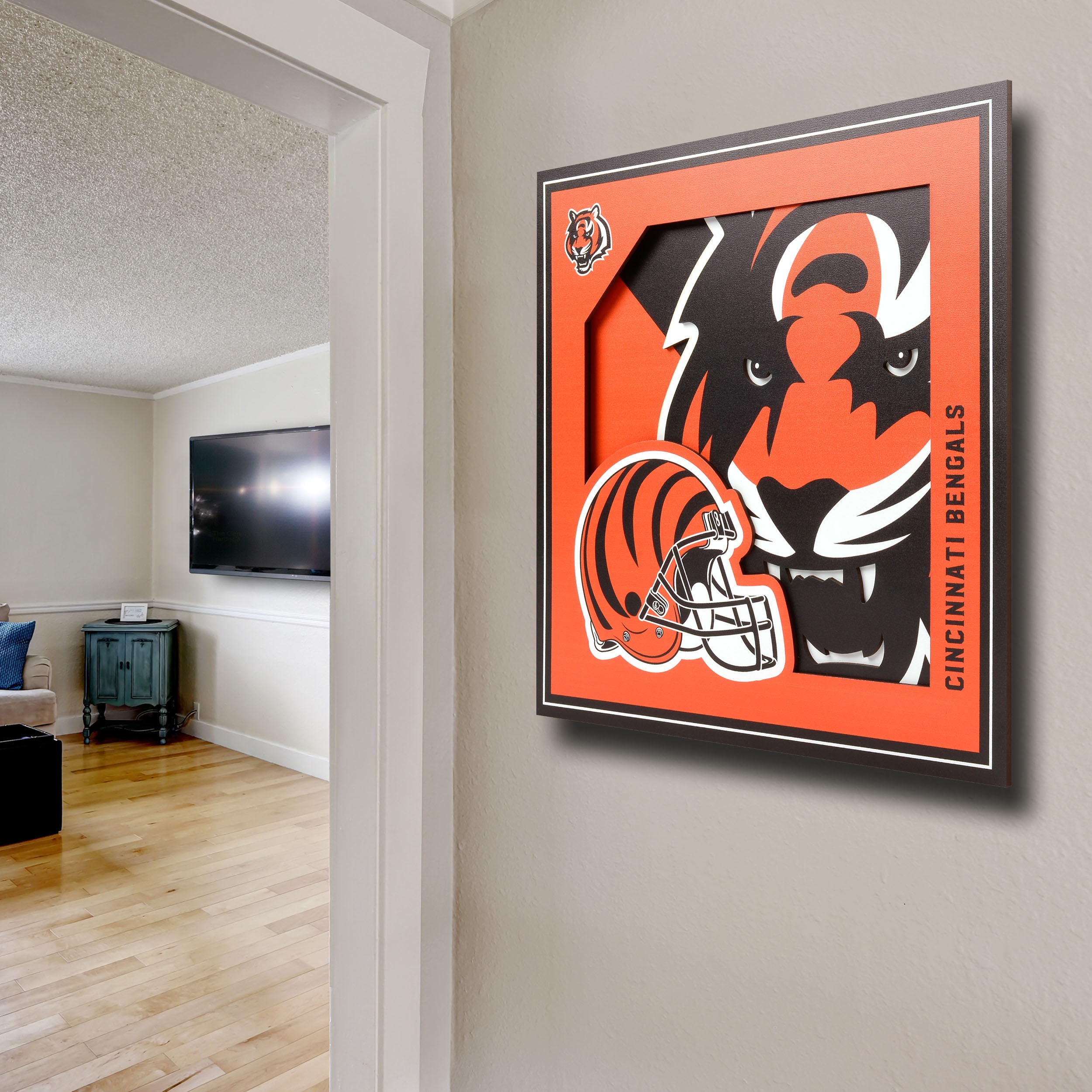 YouTheFan NFL Miami Dolphins 3D Logo Series Wall Art - 12x12