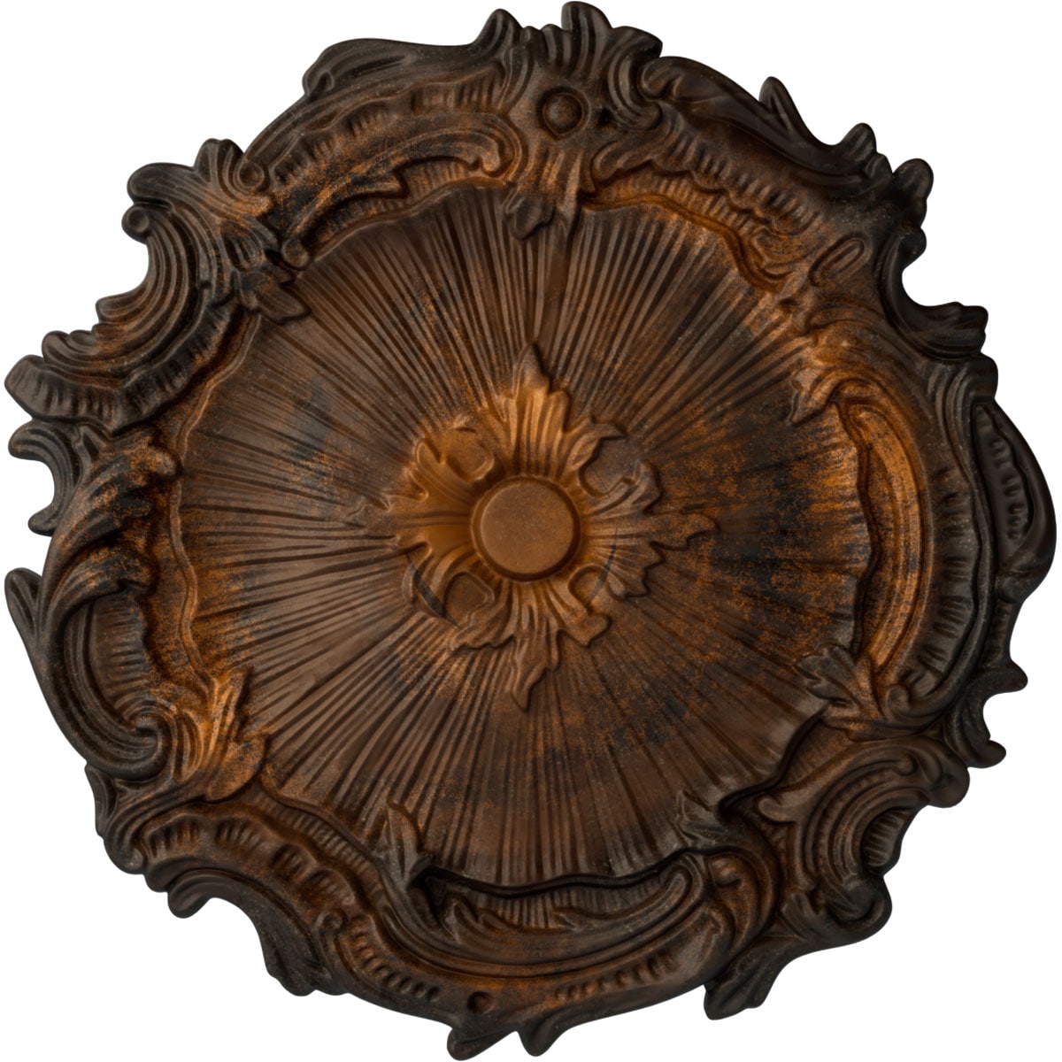 Ekena Millwork CM16PLRUS Plymouth 16.75-in W x 16.75-in L Painted Rust Polyurethane Whole Ceiling Medallion