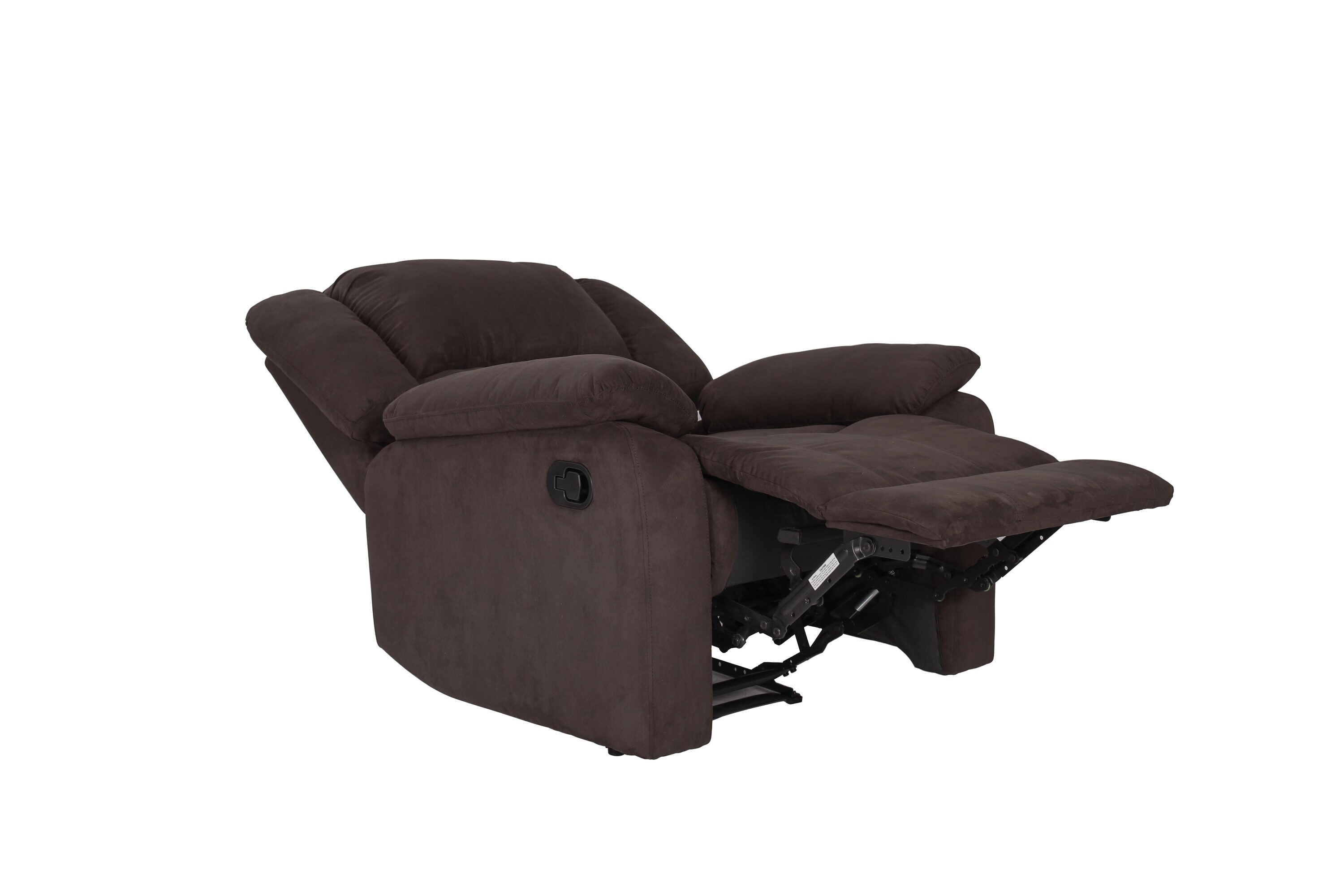 FUFU&GAGA 37.4 in. H Gray Ottoman Lounge Recliner Chair and