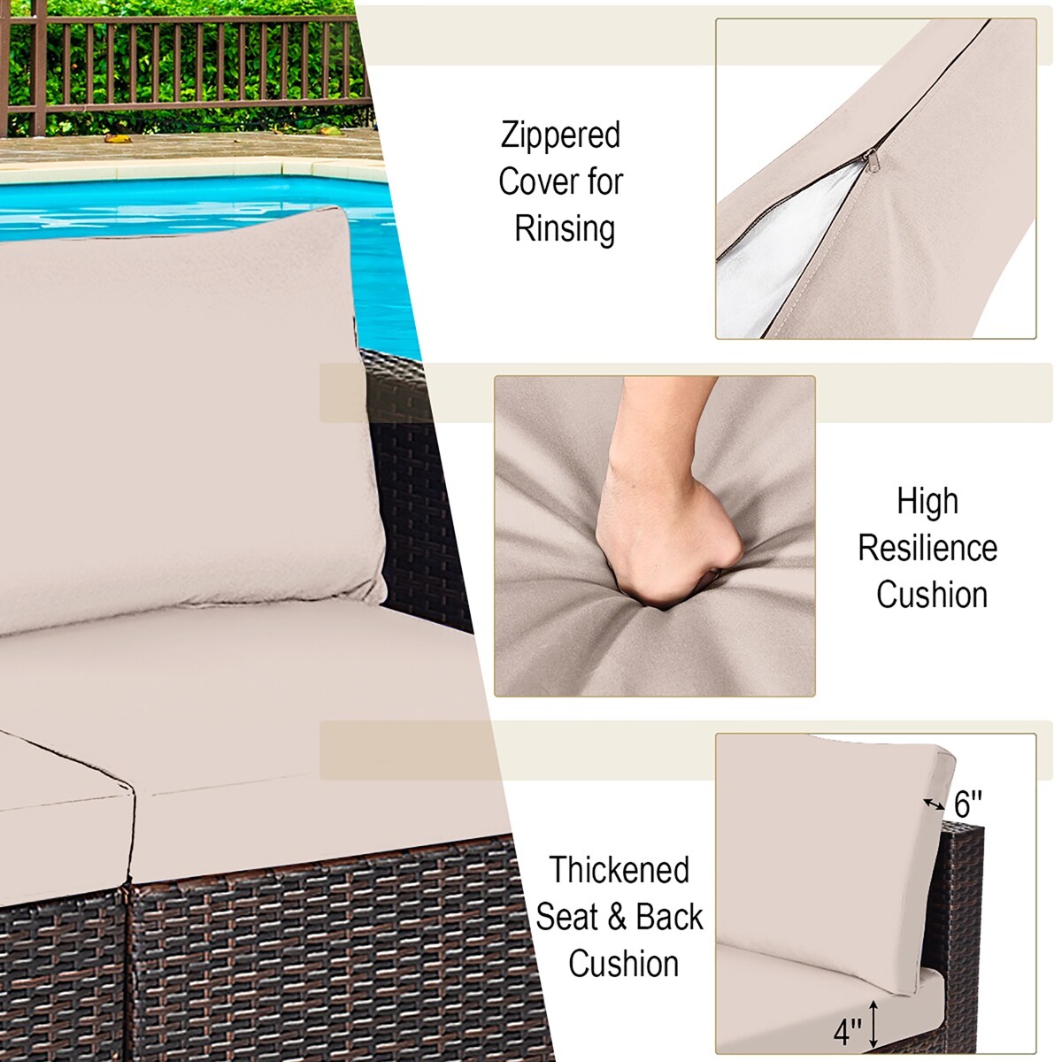 Costway HW63871BN Patio-Sofas-Daybeds - View #7