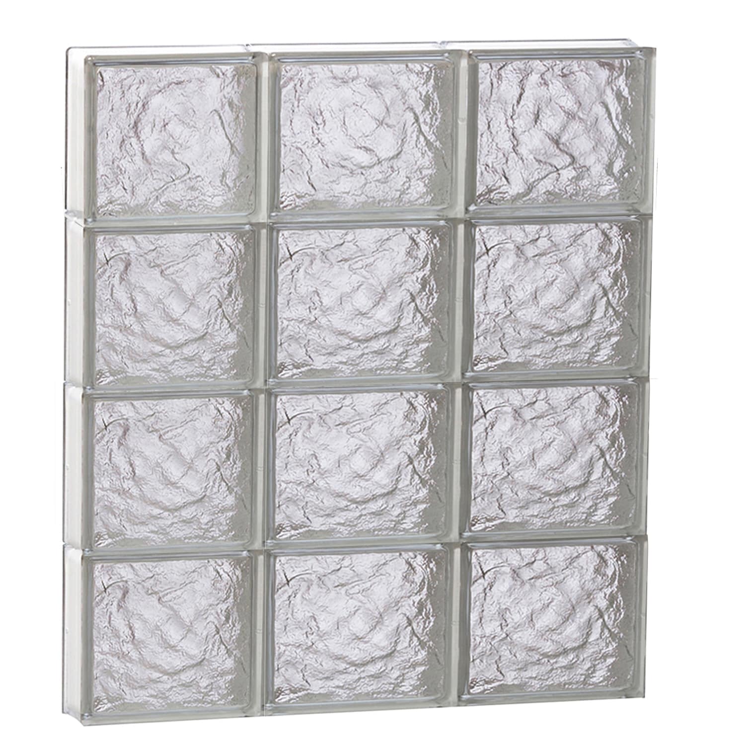 REDI2SET S2432IS Ice Glass 23-1/4-in x 31-in Frameless Replacement Glass Block Window