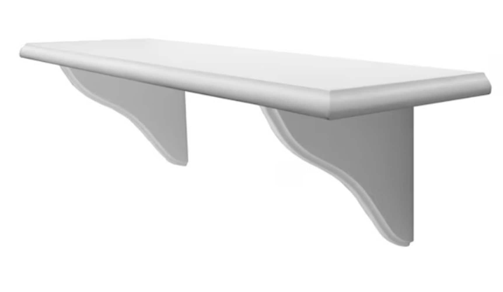 Style Selections LOWE18WMS-W 18-in L x 5-in D x 4.85-in H White MDF Rectangular Bracket shelf