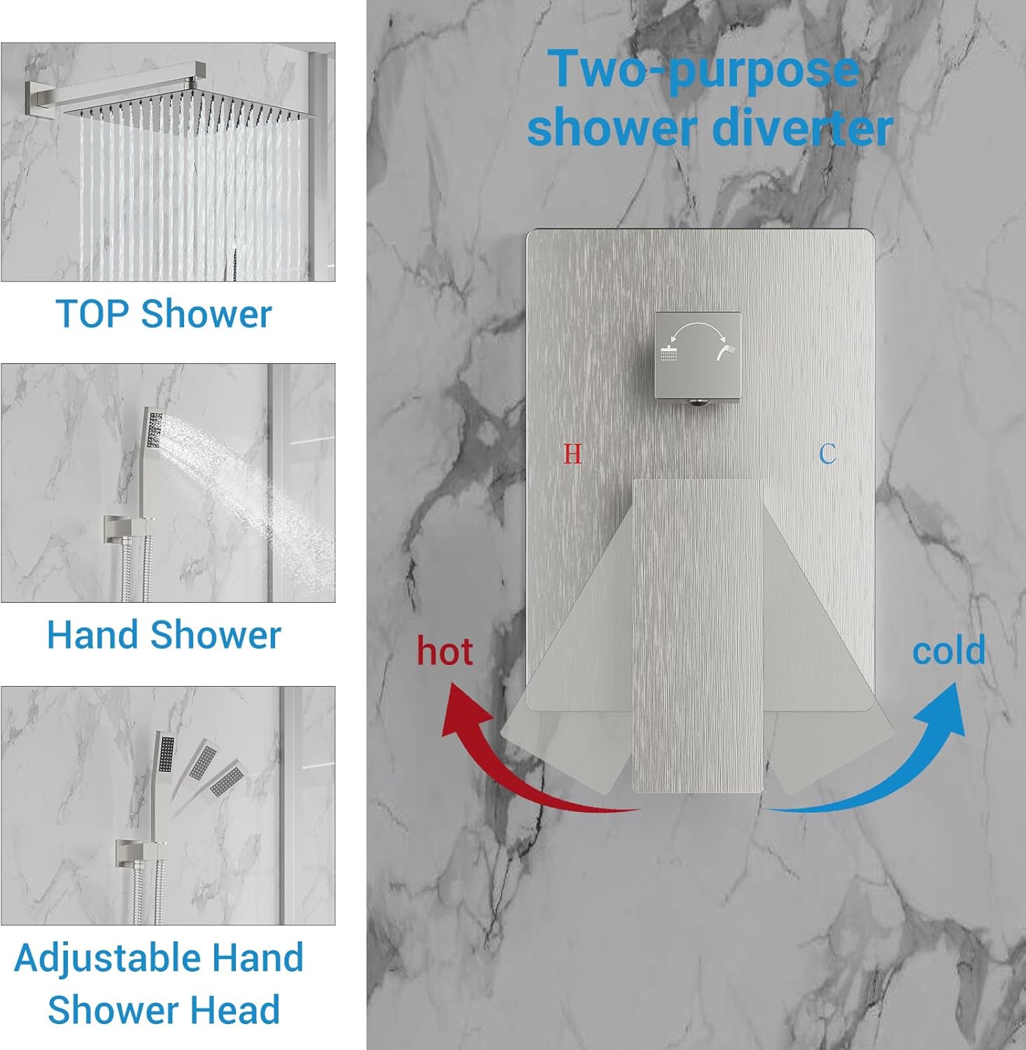 GAOMON LSPPJOK-BD625ET38Q Showerhead-Bar-Panels - View #5