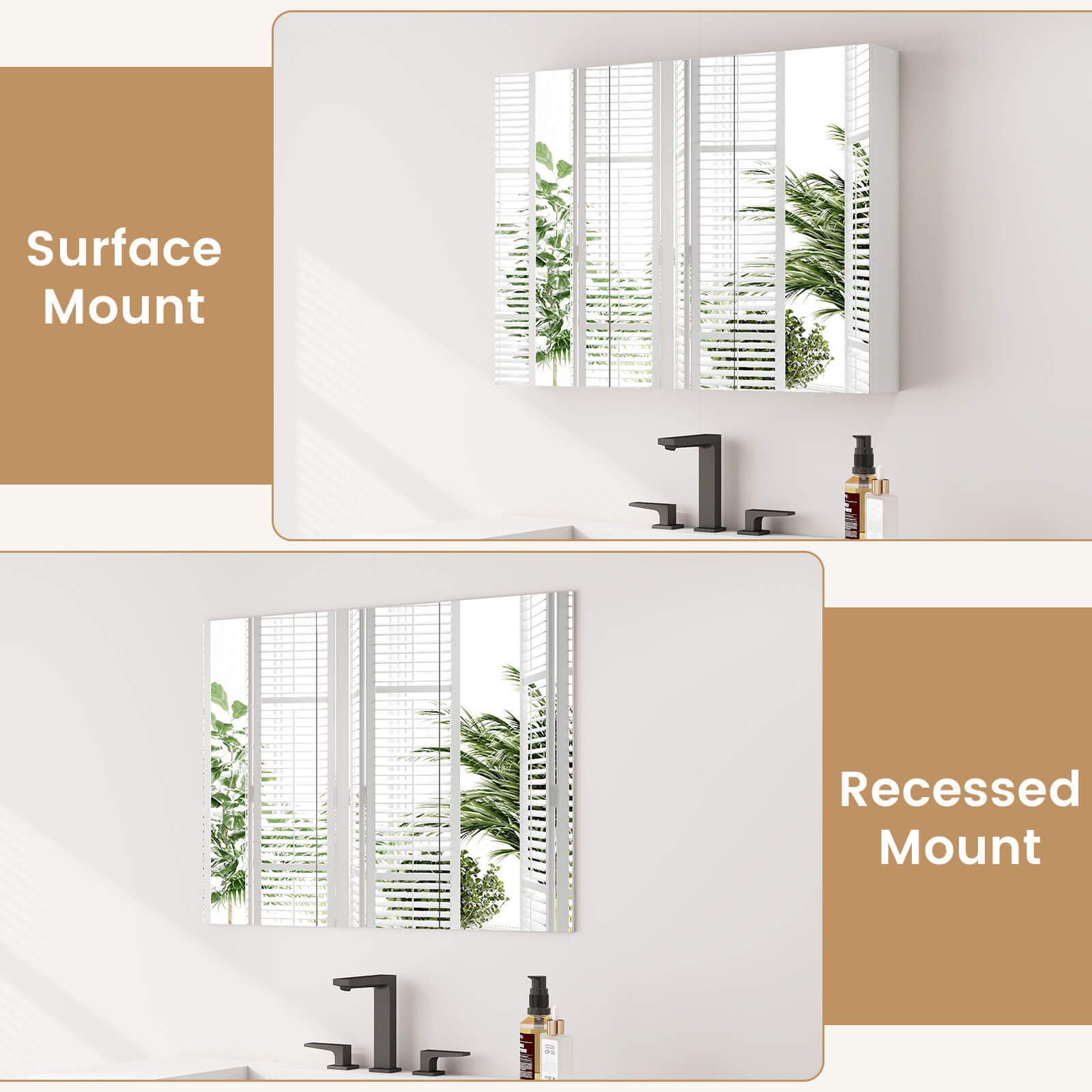 Costway CSHY000125 Bathroom-Medicine-Cabinets - View #6