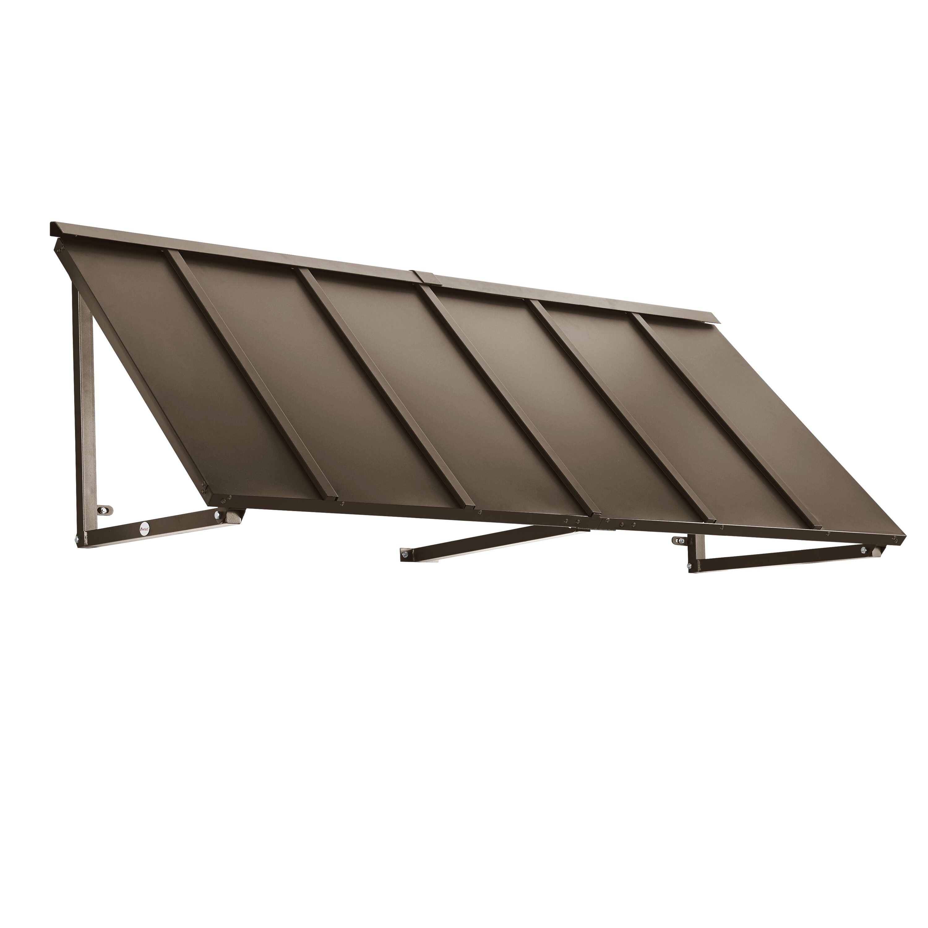 Awntech Houstonian 104-in W x 24-in H x 24-in D Bronze Open-Sided Aluminum Metal Window Awning
