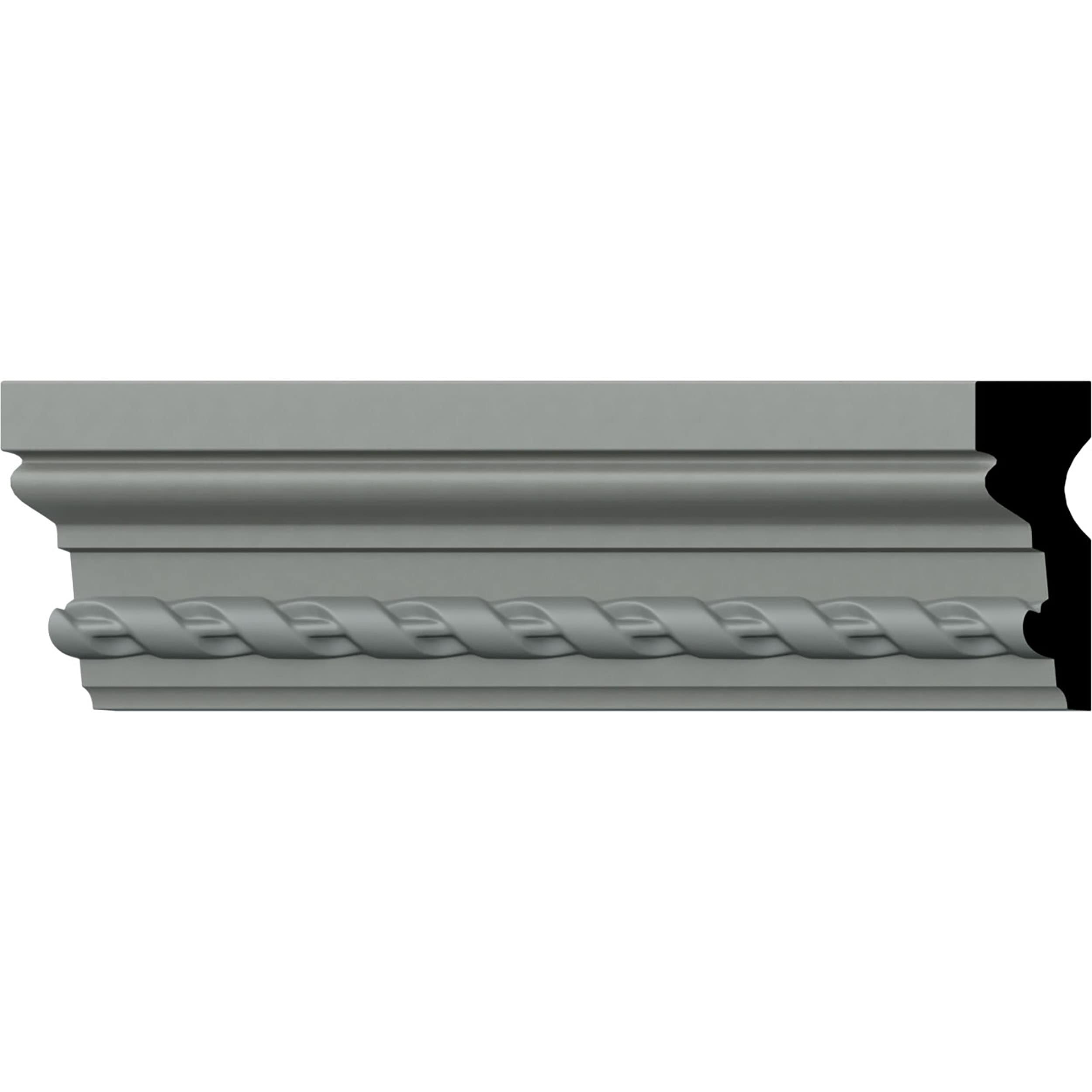 Ekena Millwork CHA03X01WI-CASE-2 Windsor Rope 3-in x 7-ft 10-1/2-in Primed Polyurethane 0 Chair rail Moulding 2 -Pack