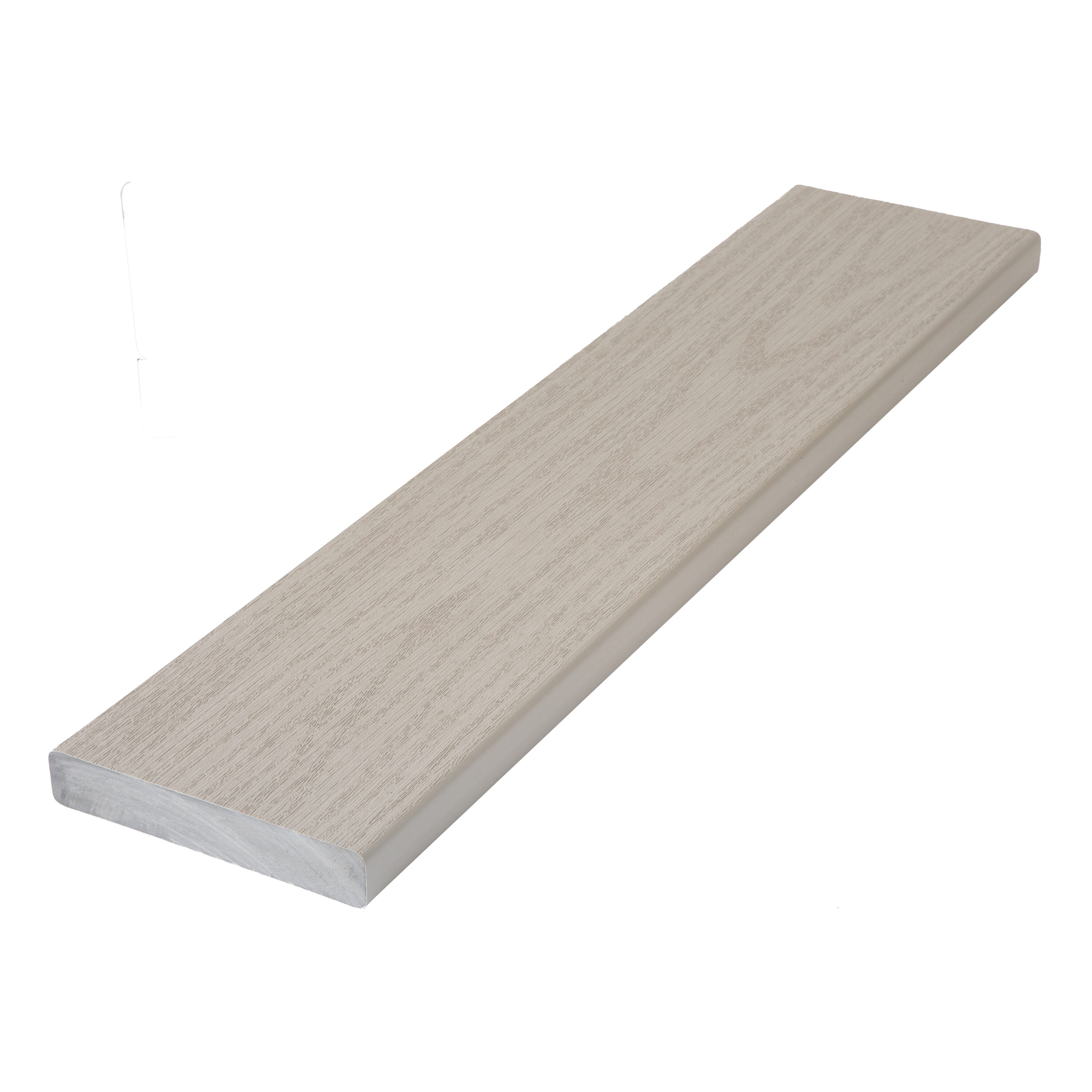 Wolf Home Products 1647657 Seaside 1-in x 6-in x 16-ft Harbor Grey Square PVC Deck Board