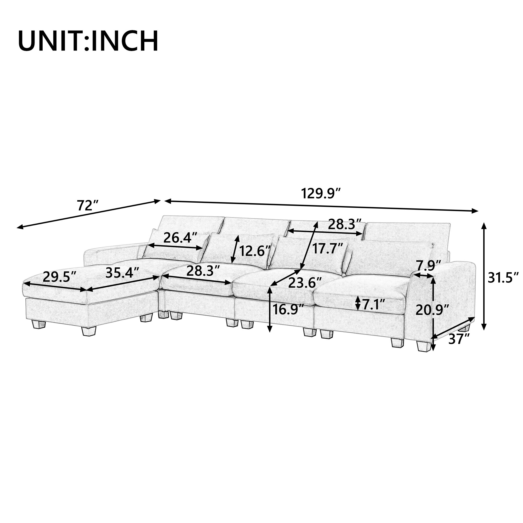 SINOFURN SYA020292LG Sofas-Loveseats - View #10