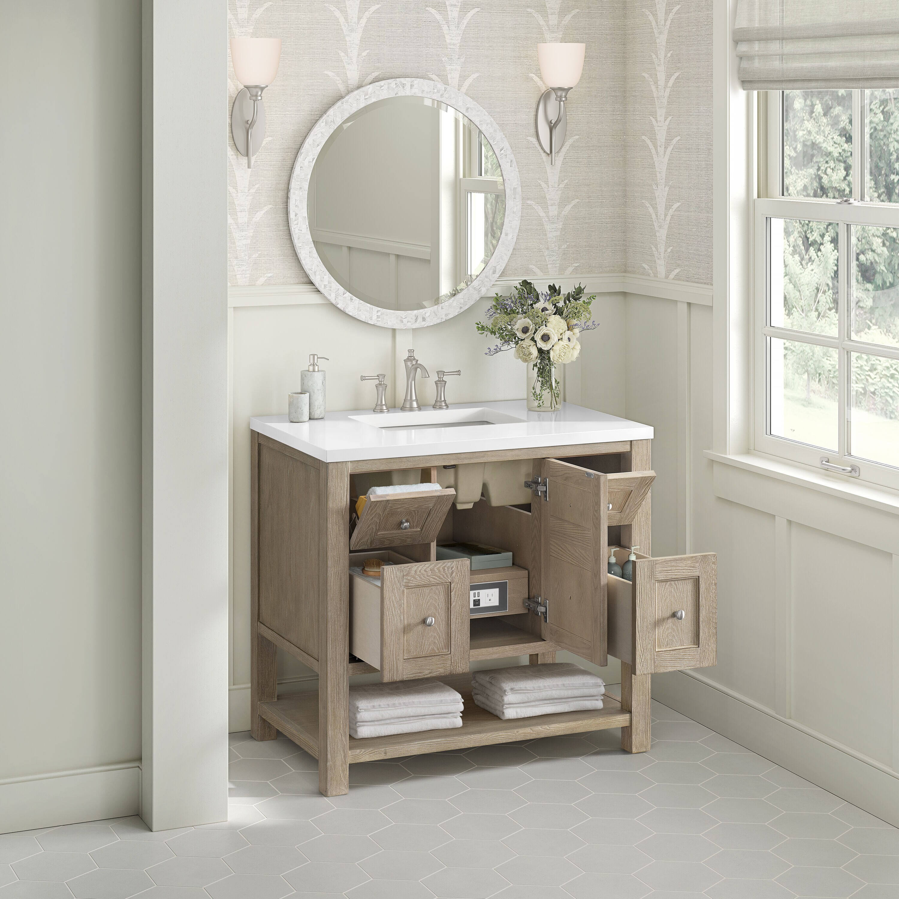 James Martin Vanities 330-V36-WWO-3WZ Bath-Vanity-Combo - View #4