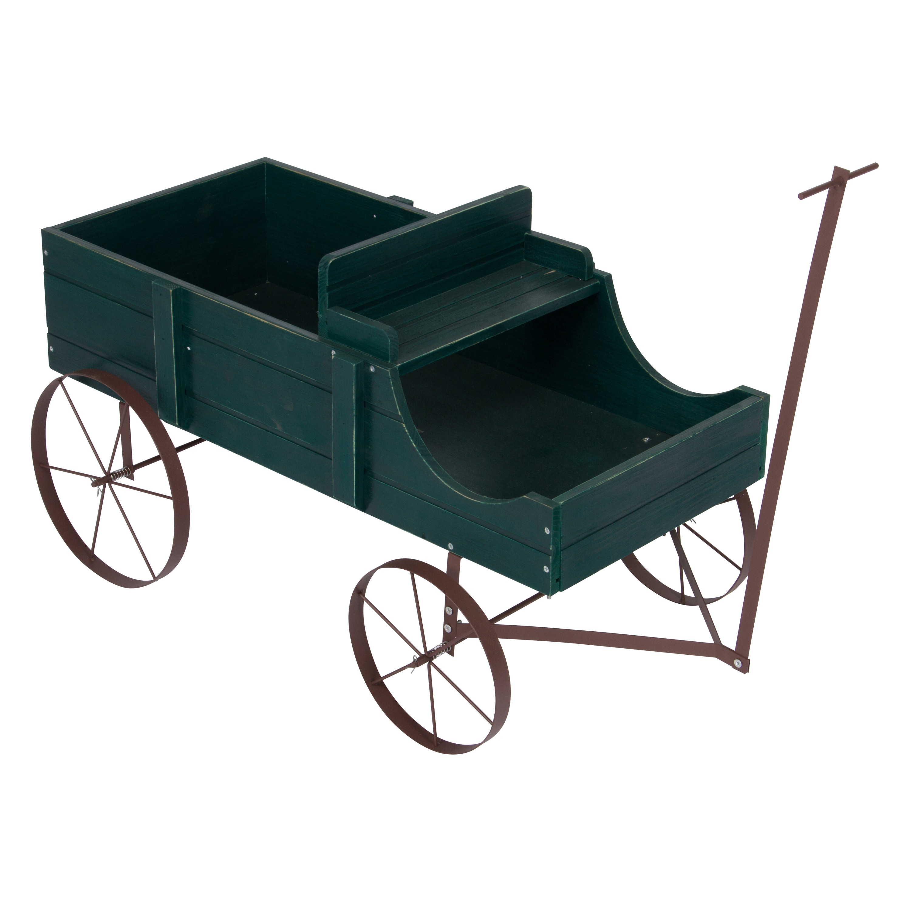 Shine Company 4942GR Rectangle 13.75-in W x 17.25-in H x Green Cedar Outdoor Planter Stand Included