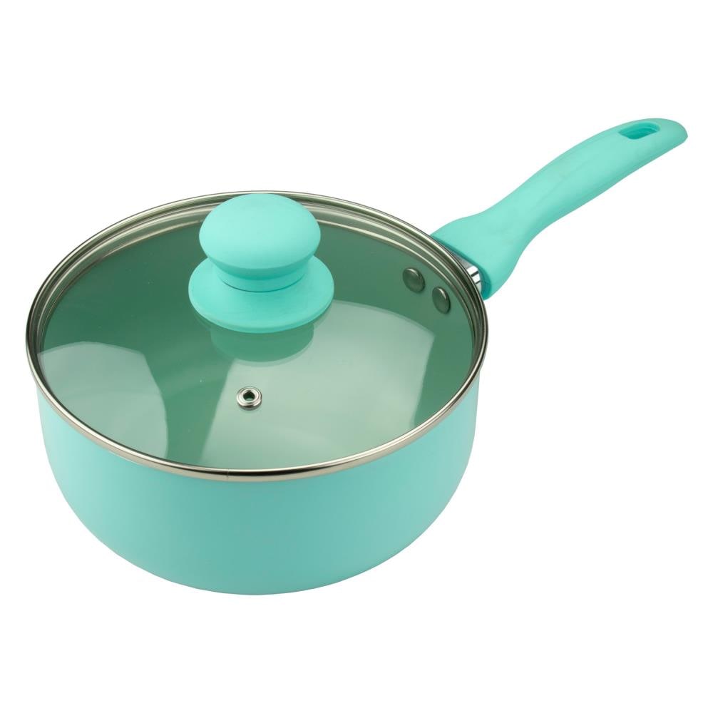 Aqua Blue Nonstick Aluminum 7-Piece Cookware Set