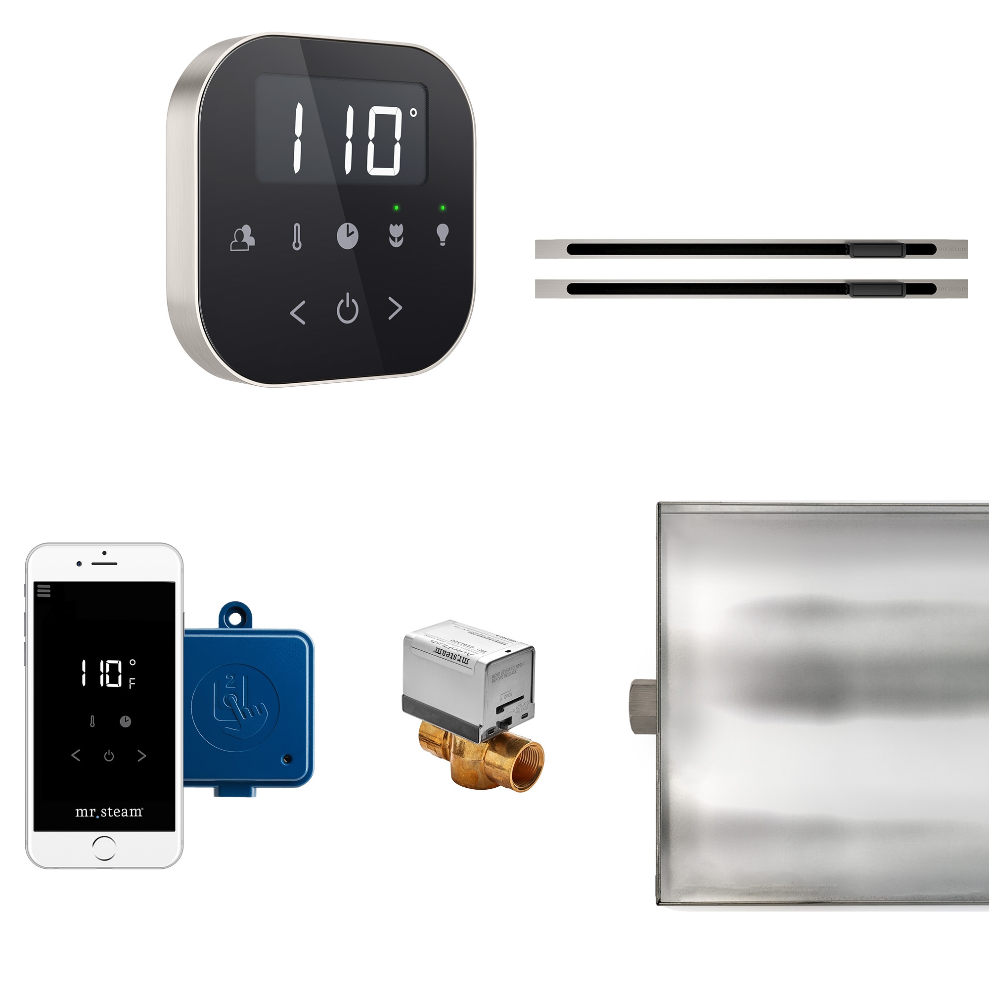 Mr. Steam ABTLRLXBKBN 120-Watt Black Brushed Nickel Steam generator control kit
