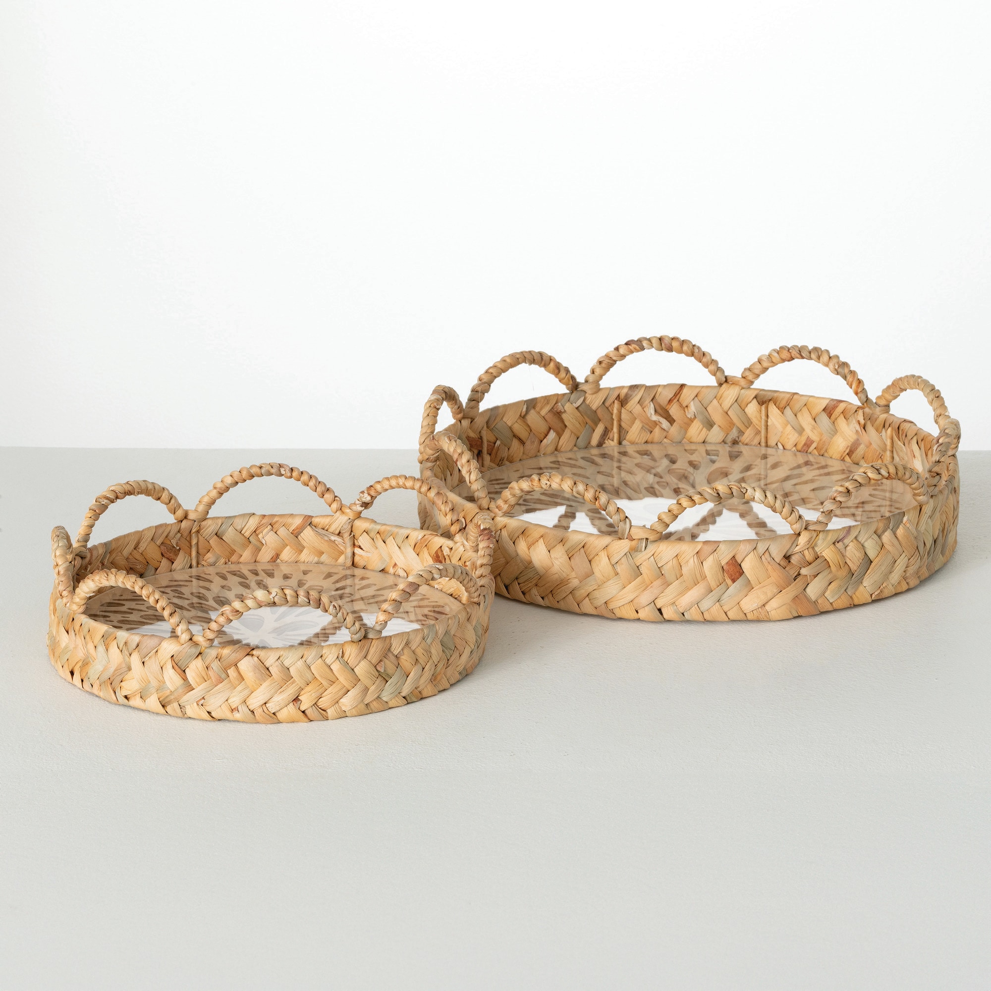 Sullivans N3189 2 -Pack Brown Metal Modern Decorative tray
