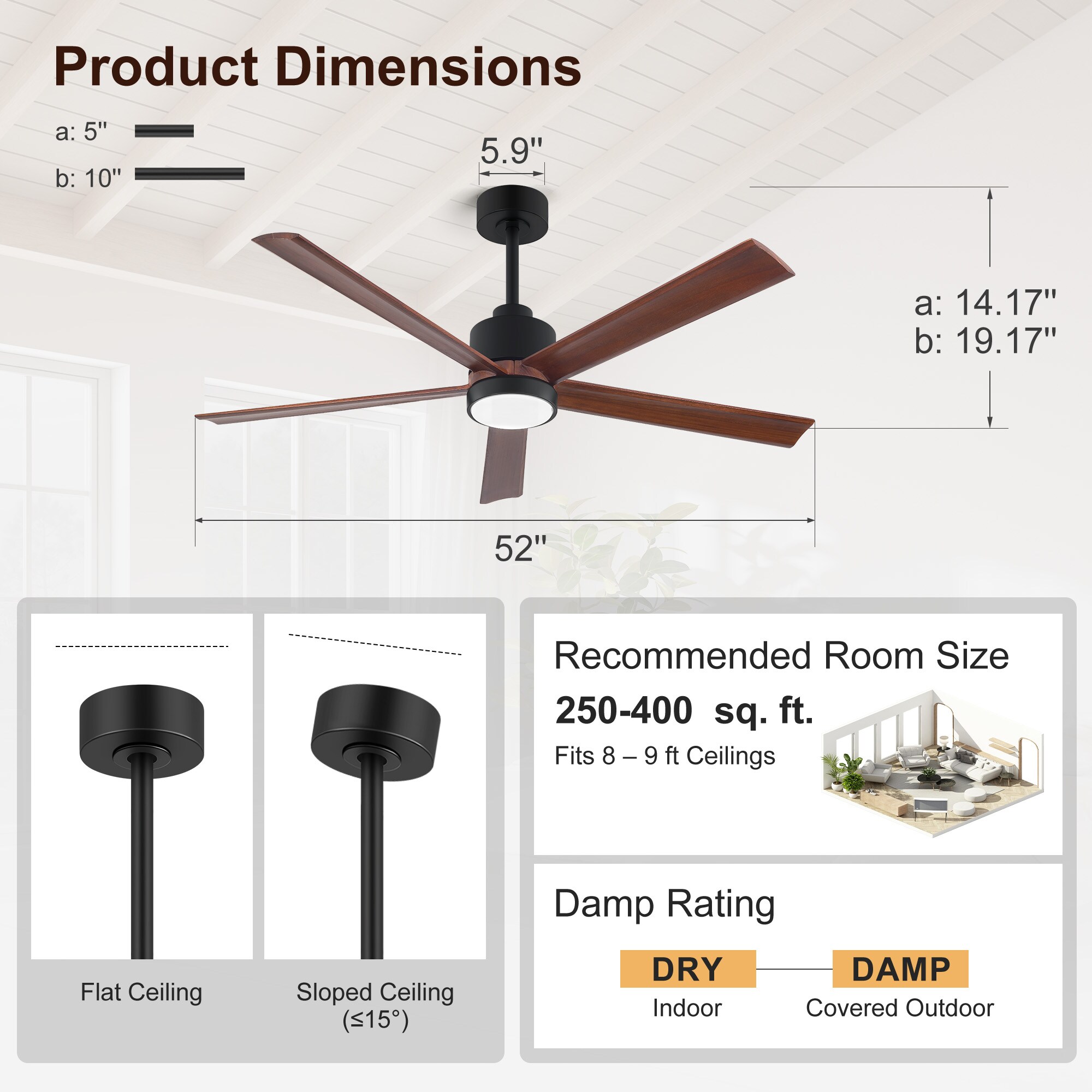 Airsurfer AS46002-BK Ceiling-Fans - View #3