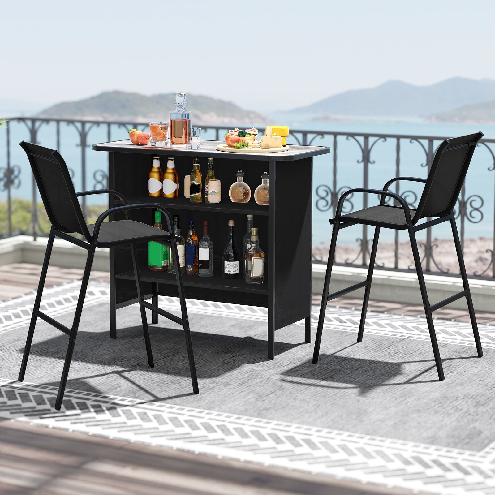 Slickblue D-CO-KD37121PN Patio-Dining-Sets - View #2