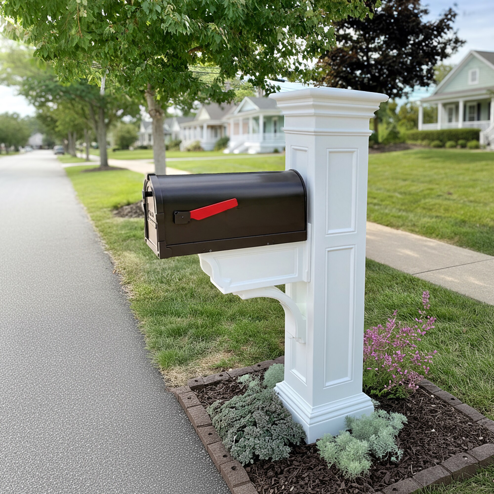 Mayne 5805-W Mailbox-Posts - View #11