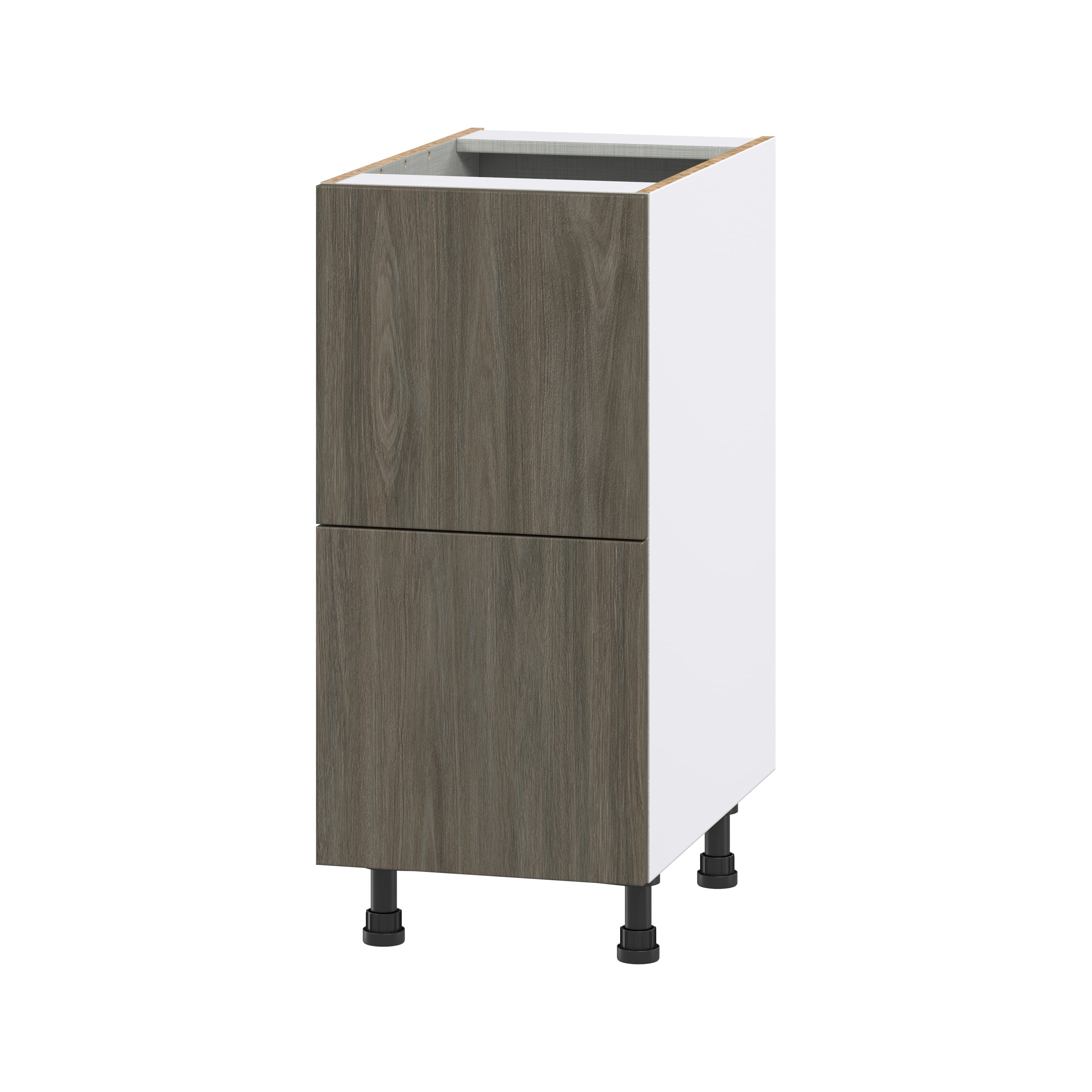 Hugo&Borg DSB2D15-SA Savane 15-in W x 34.5-in H x 24-in D Textmel 2 -Drawers Drawer Base Fully assembled Cabinet (Flat Panel Slab)