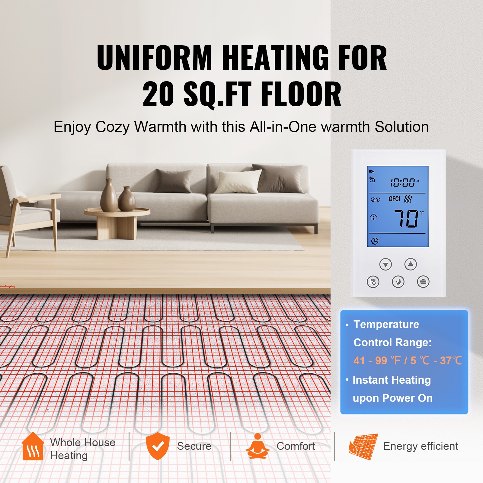 VEVOR ZZWZDBCNXTHCMLQ0CV6 Underfloor-Heating - View #4