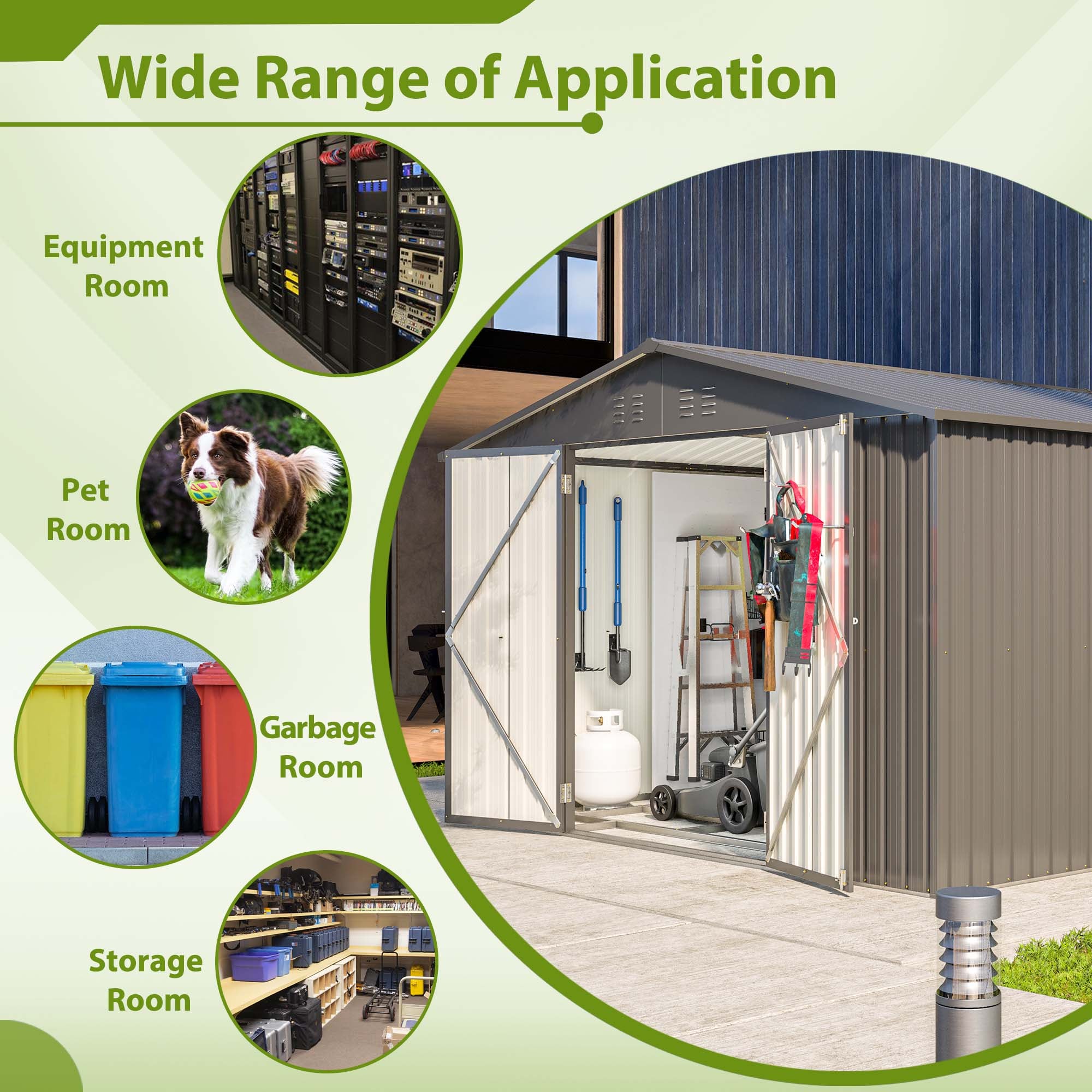 Clihome CL-W2794-00004 Metal-Storage-Buildings-Sheds - View #5