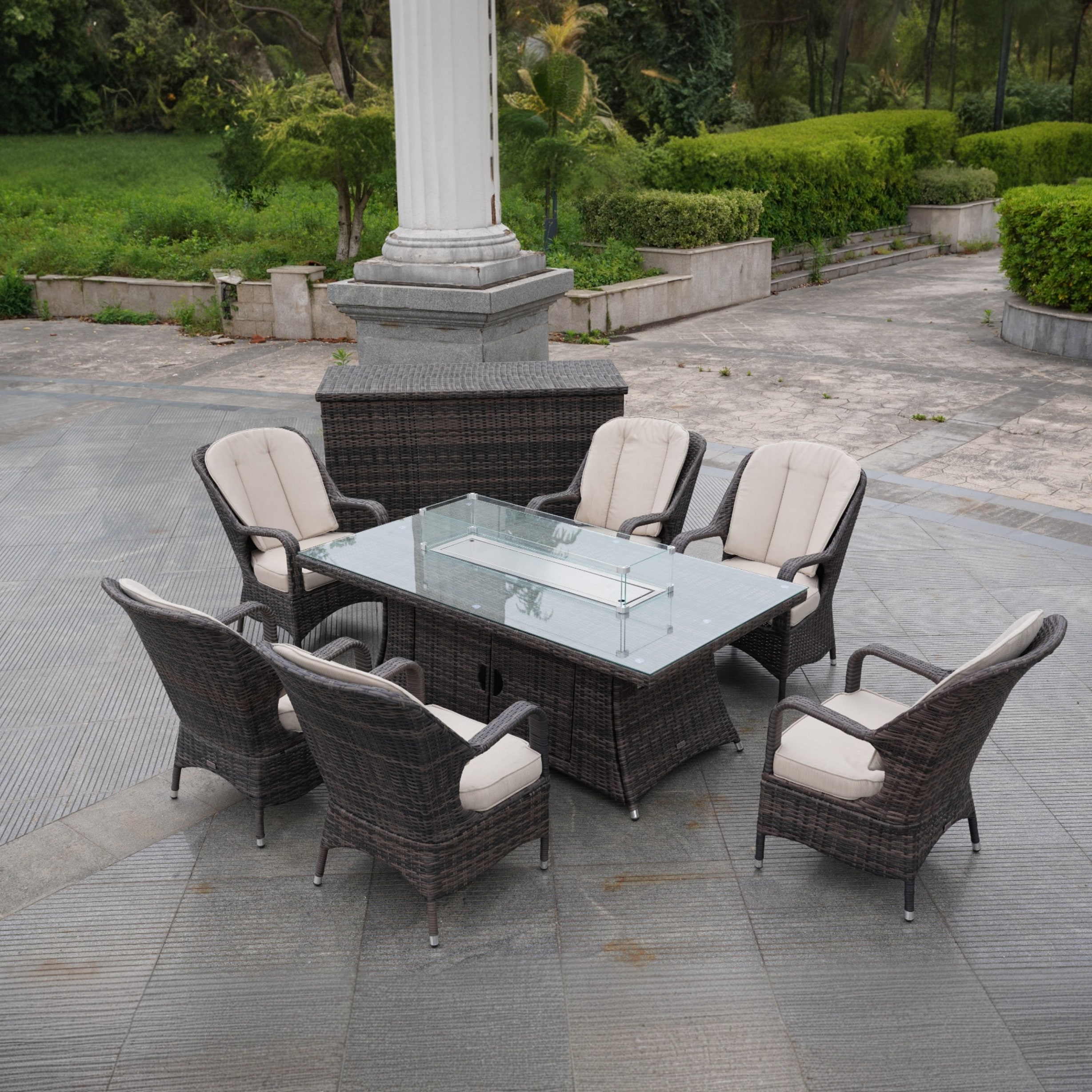 Direct Wicker DWG-06R009&3256B-BR Patio-Dining-Sets - View #4