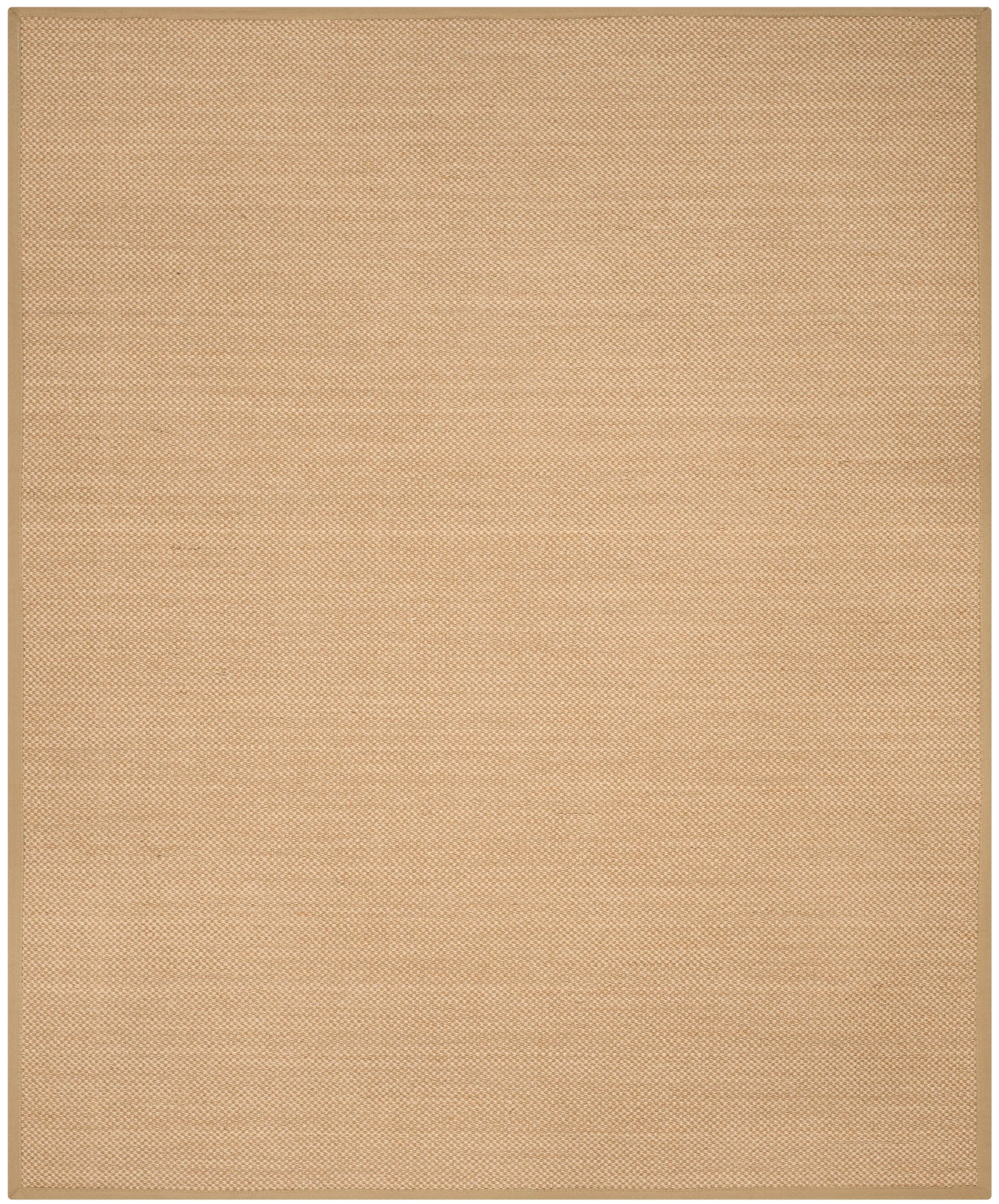 Safavieh NF141B-9 Natural Fiber Seaview 9 x 12 (ft) Loomed Sisal Maize/Linen Rectangular Indoor Solid Coastal Area rug