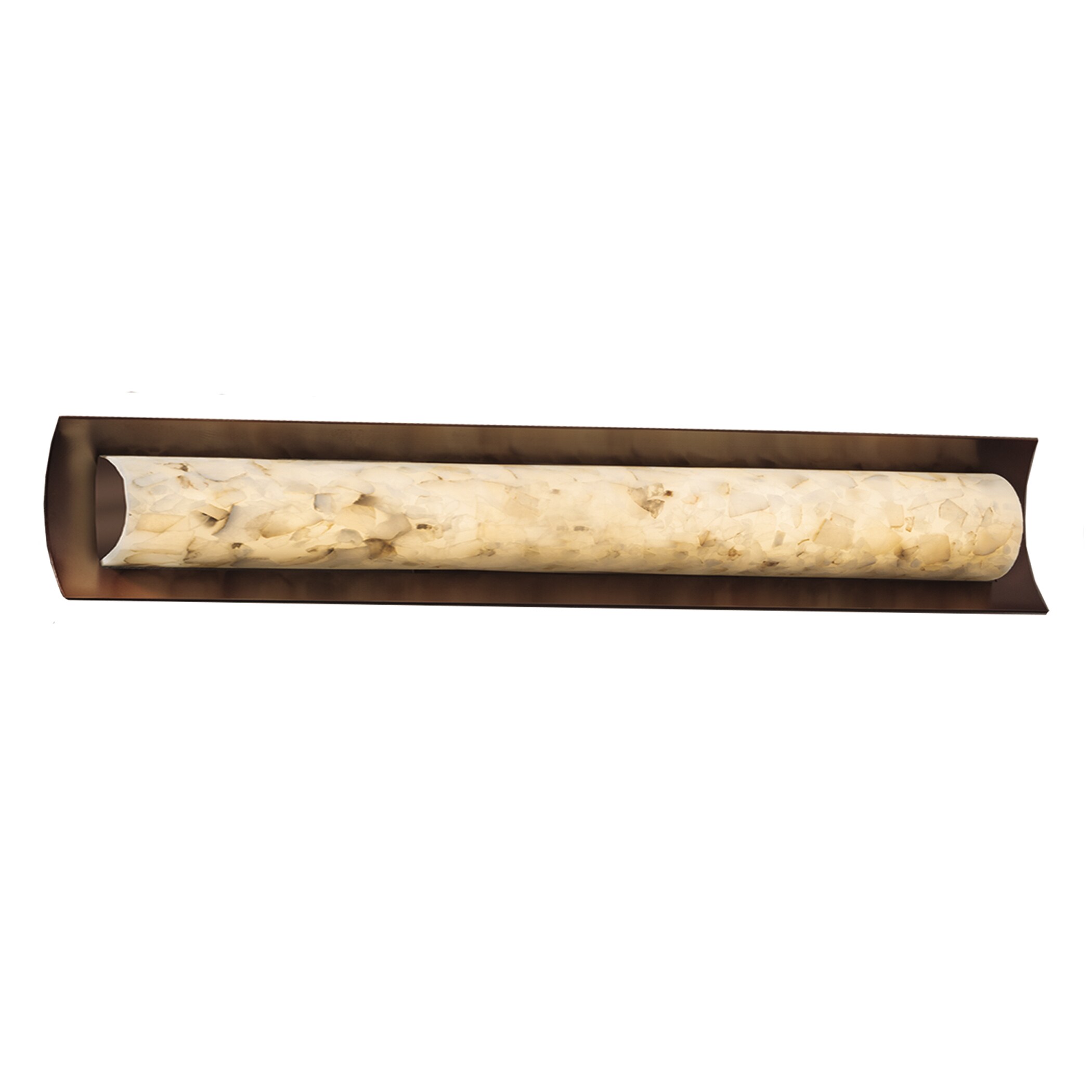 Justice Design Group ALR-8635-DBRZ Alabaster Rocks 30-in 1-Light Dark Bronze LED Transitional Vanity Light
