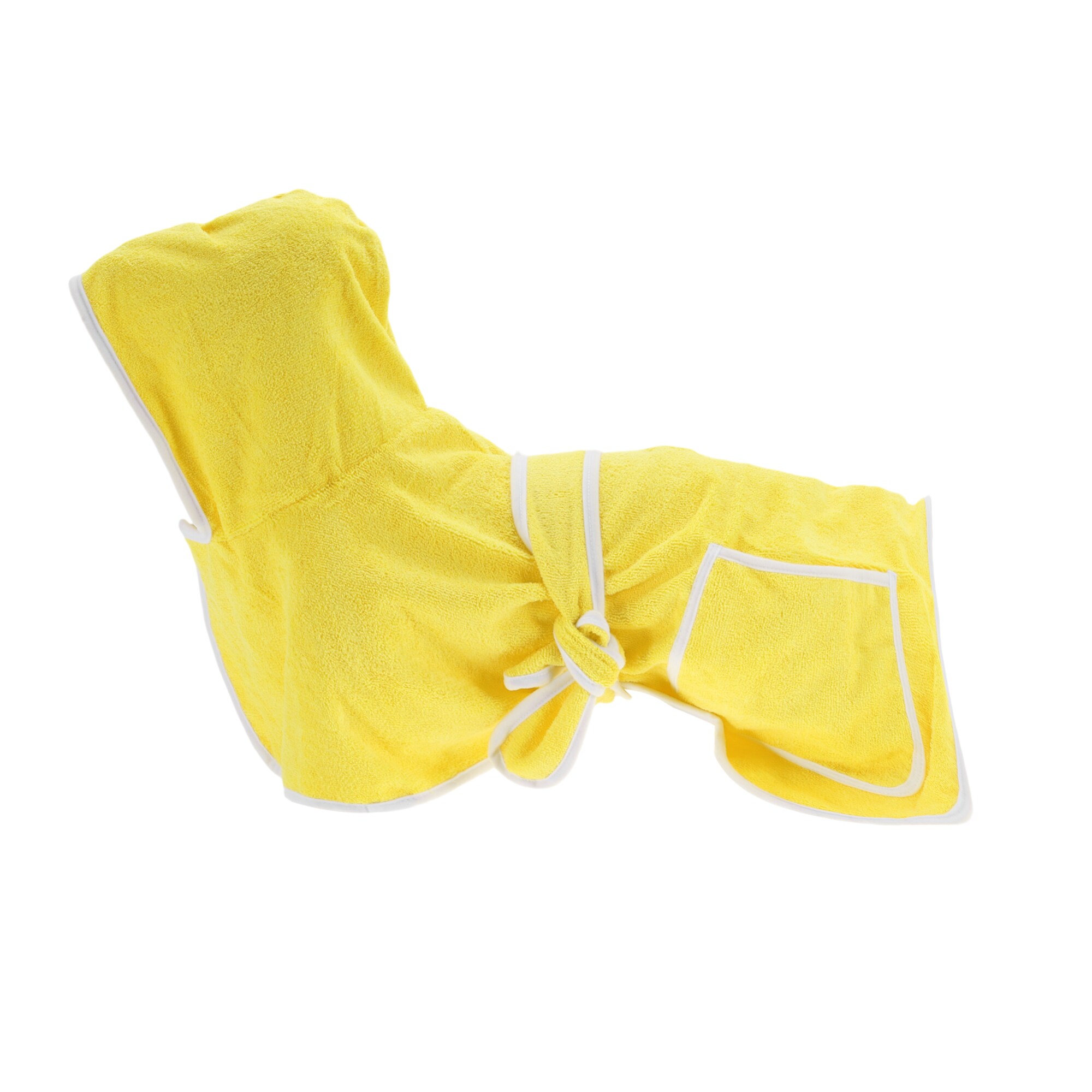 Unique Bargains Hooded Dog Bathrobe Soft Pet Towel Fast-Drying Dog Towel Absorbent Dog Coat Bath Robe Bath Robe for Cats and Dogs L Yellow